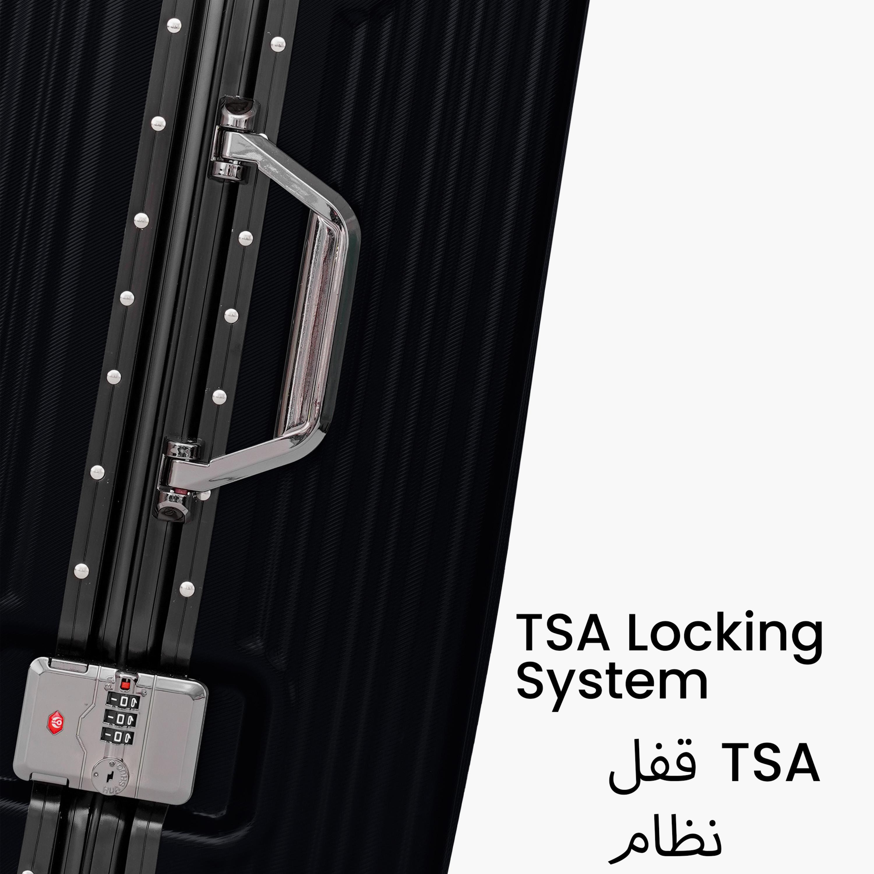 Para John Set of 3 ABS Hard Sided 4-Wheeler Spinner Trolley Bag with Combination Lock-travel-luggagesandbags-luggage-image-4
