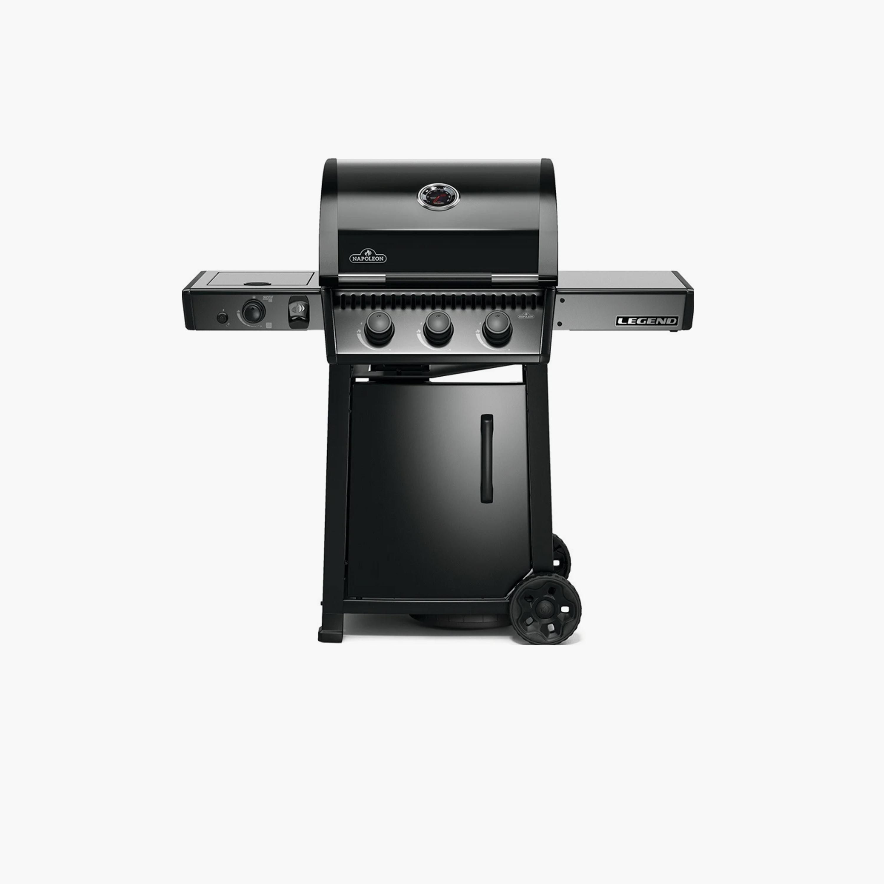 Napoleon Legend 365 Propane Gas Grill with Infrared Side Burner & Front Door, Black-household-appliances-kitchenappliances-otherkitchenappliances-image-3