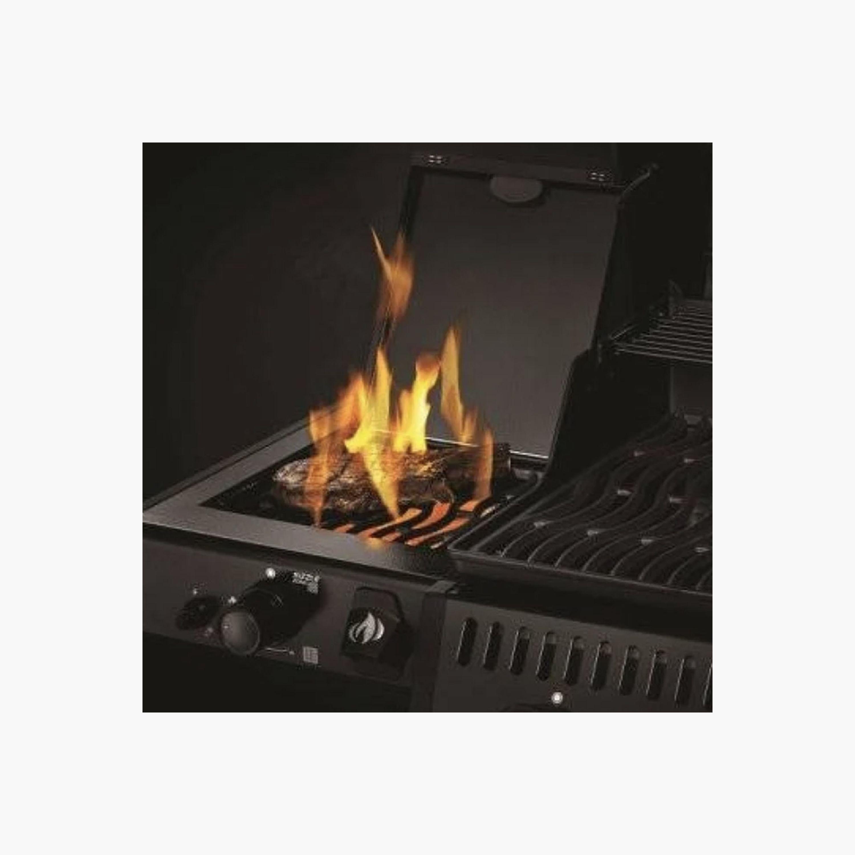Napoleon Legend 365 Propane Gas Grill with Infrared Side Burner & Front Door, Black-household-appliances-kitchenappliances-otherkitchenappliances-image-6