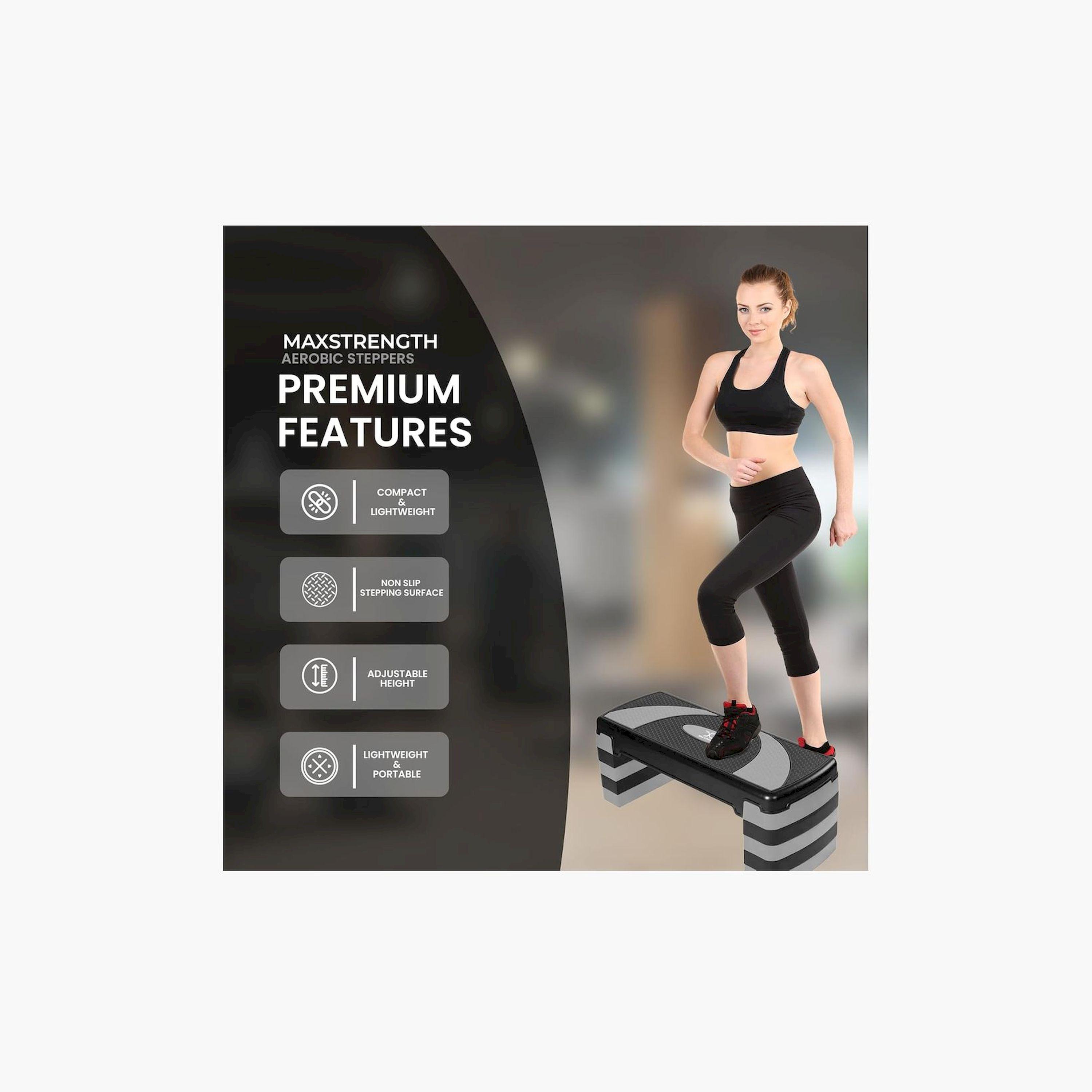 X MAXSTRENGTH - Multi-Level Aerobic Stepper (5 Level)-sports-gear-gym-image-2