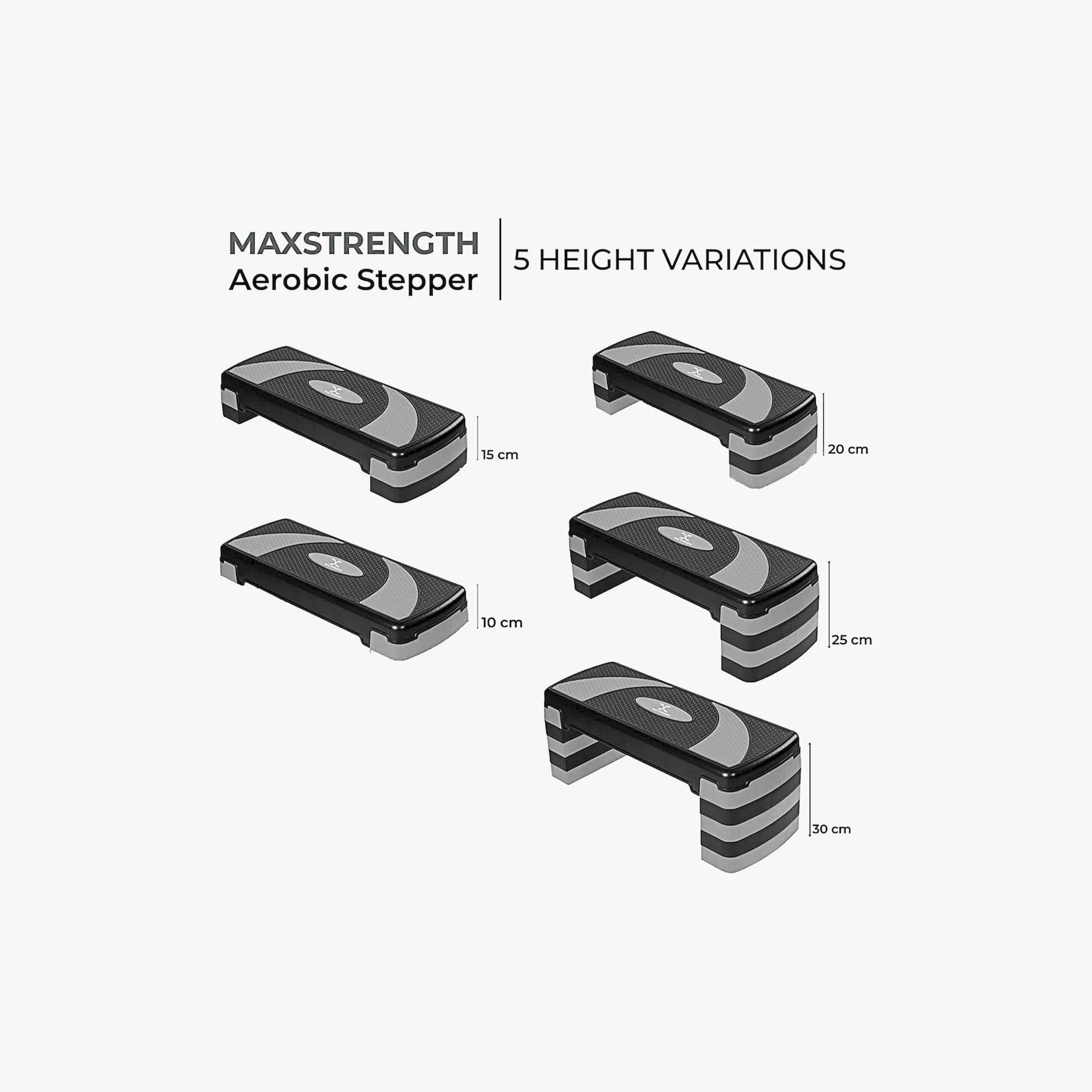 X MAXSTRENGTH - Multi-Level Aerobic Stepper (5 Level)-sports-gear-gym-image-3