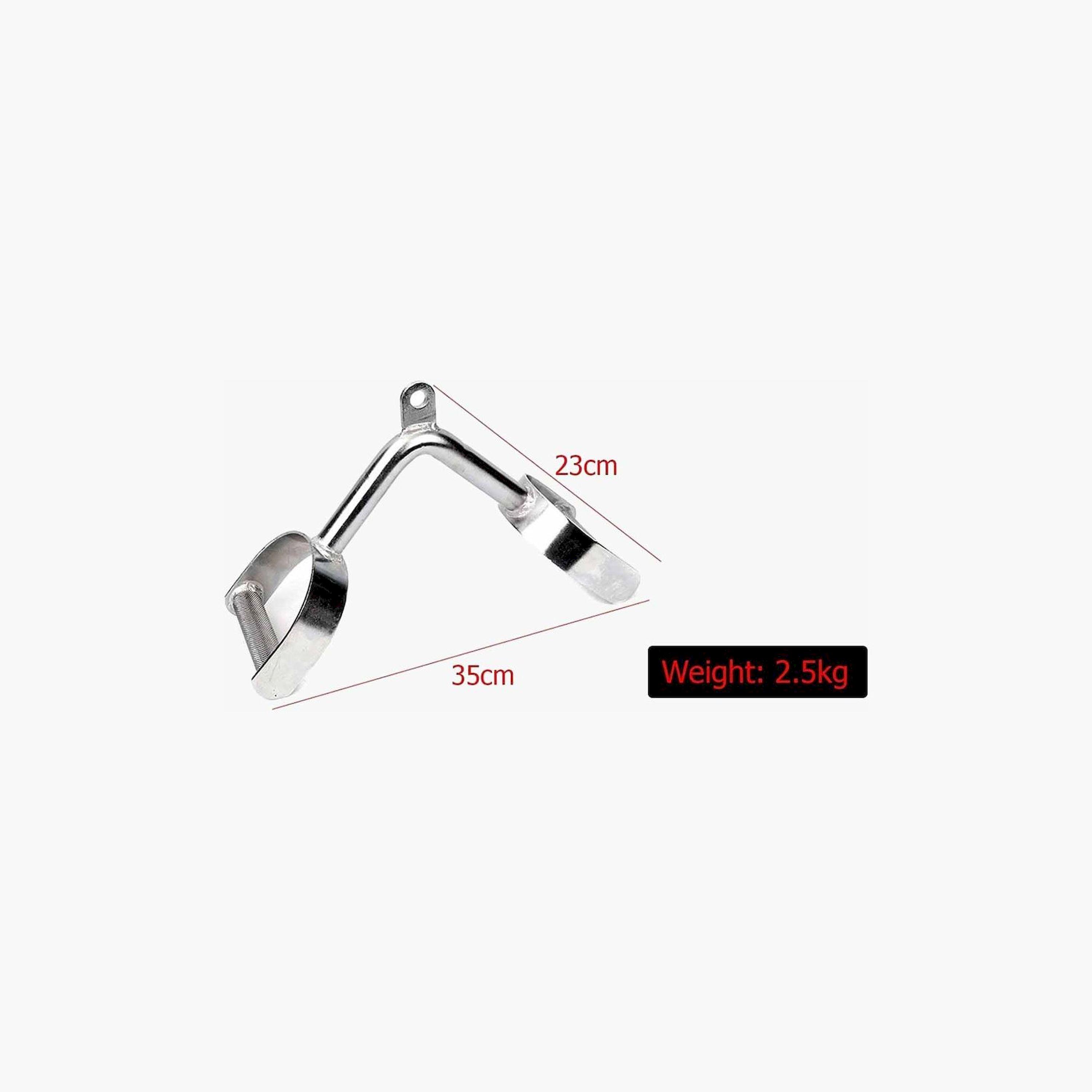 X MAXSTRENGTH - 2D V-Bar Cable Attachment - Silver-sports-gear-gym-image-2