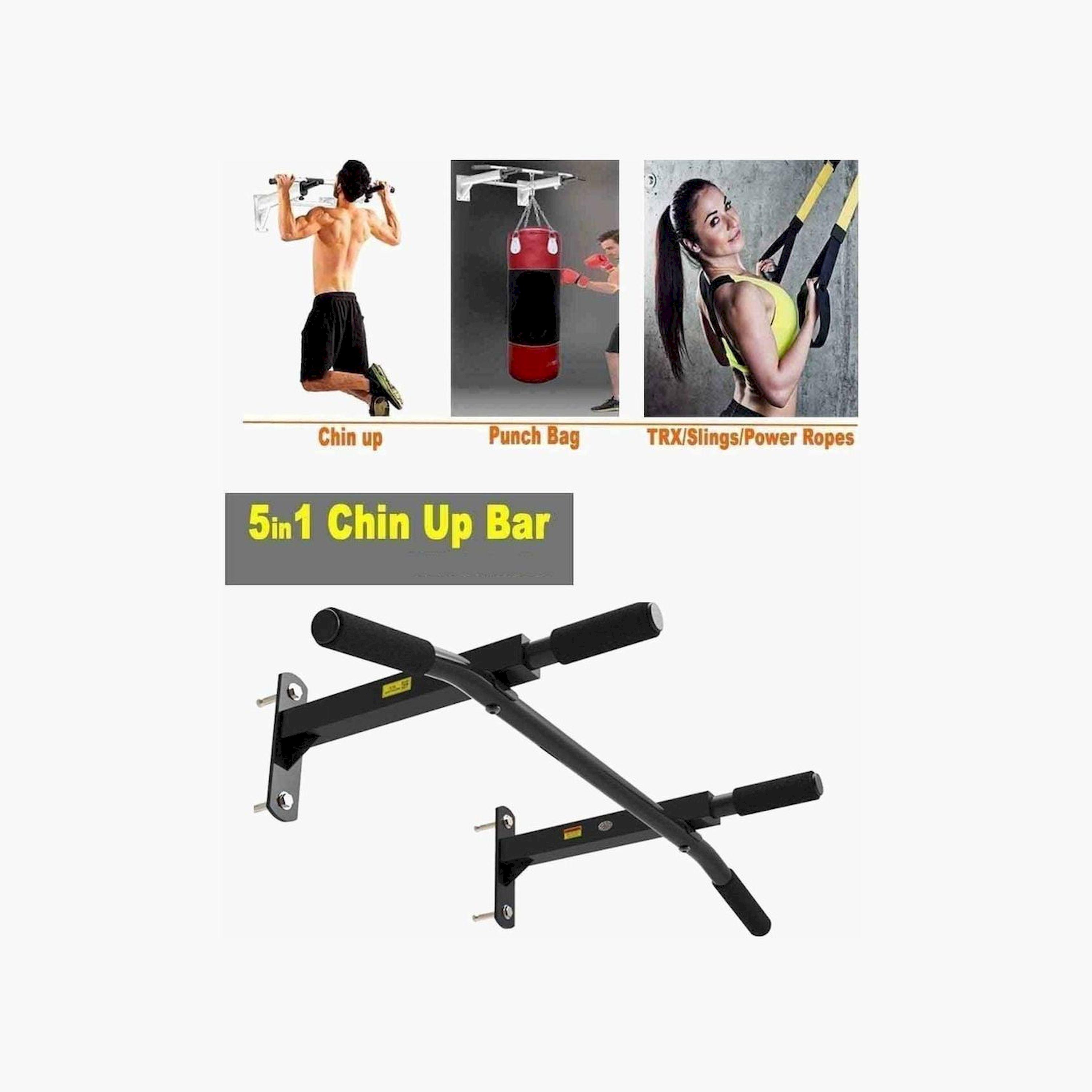 X MAXSTRENGTH - 5-in-1 Wall-Mounted Pull-Up Bar & Boxing Station-sports-gear-combatandboxing-image-2