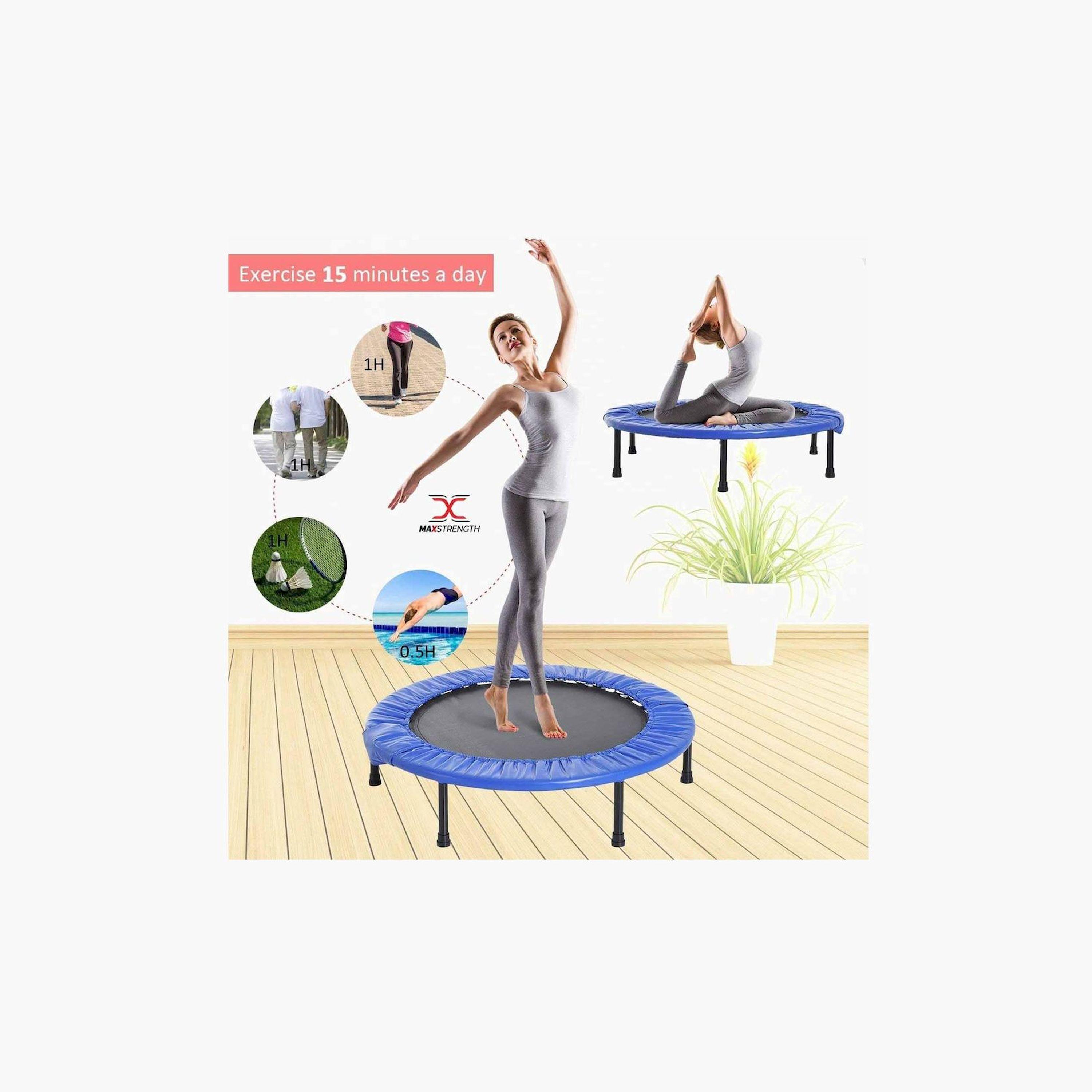 X MAXSTRENGTH - 40" Mini Trampoline with Safety Pad-sports-gear-gym-image-5