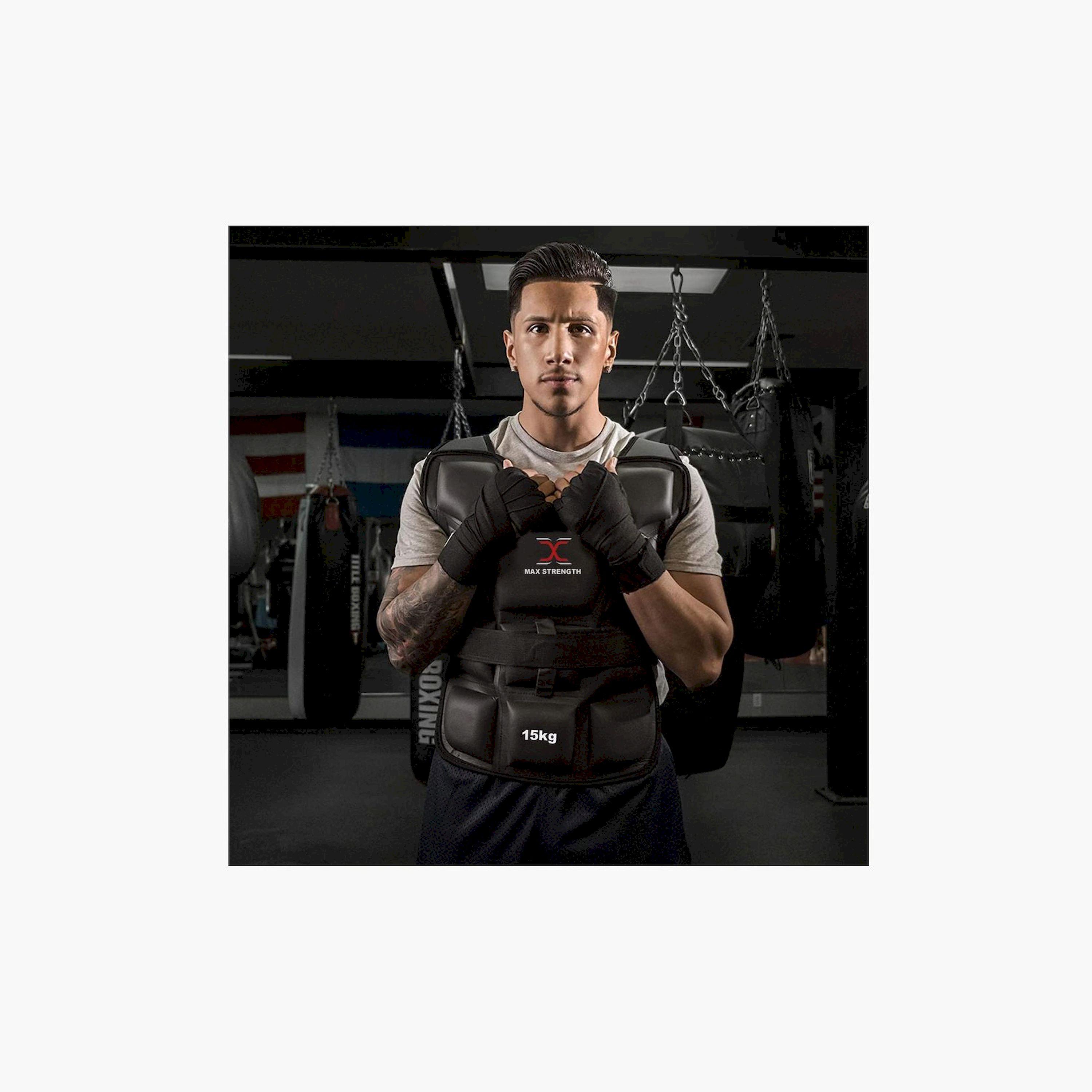 X MAXSTRENGTH - Weighted Vest for Training (10kg)-sports-gear-gym-image-3