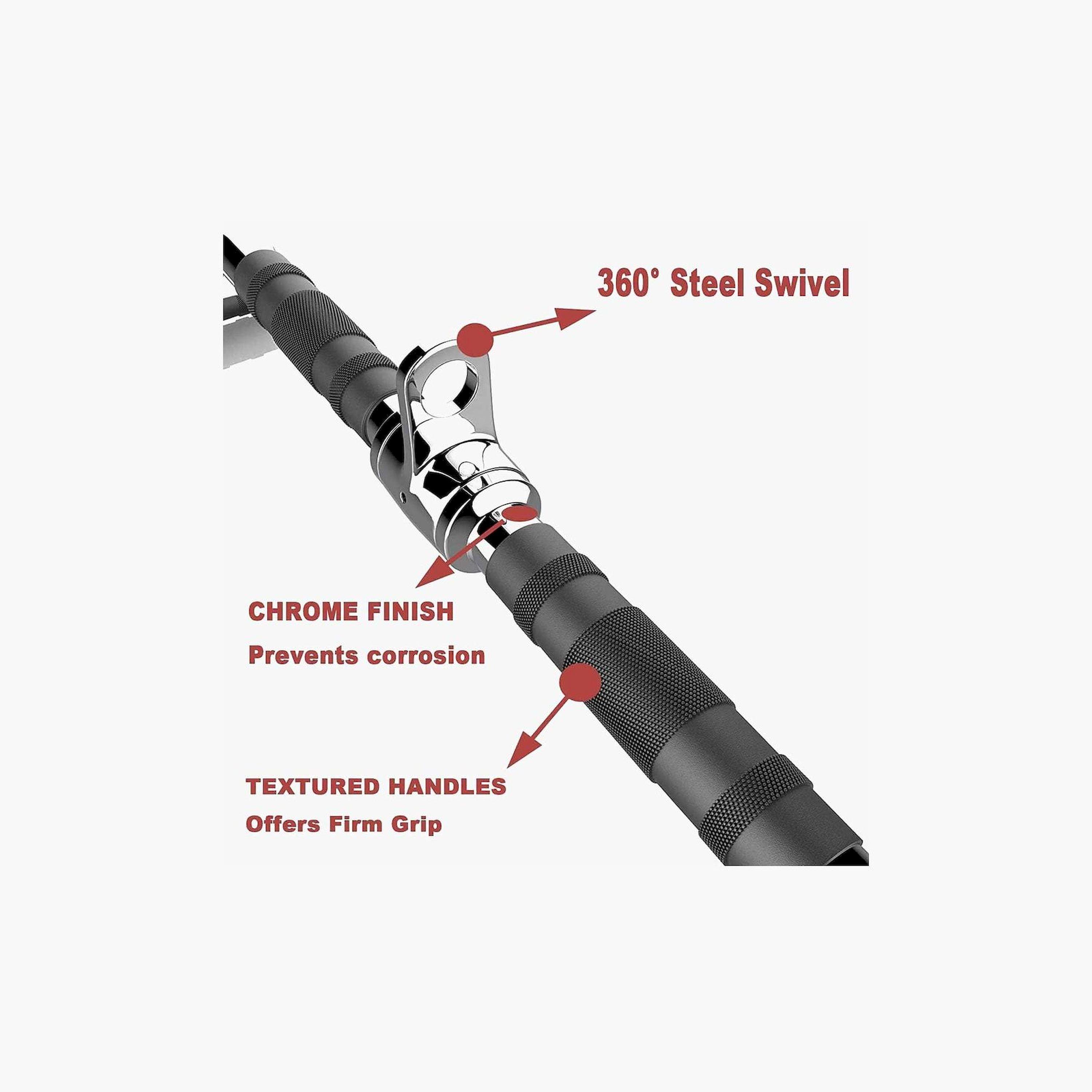 X MAXSTRENGTH - 35.5" Revolving Lat Pulldown Bar - Silver-sports-gear-gym-image-4