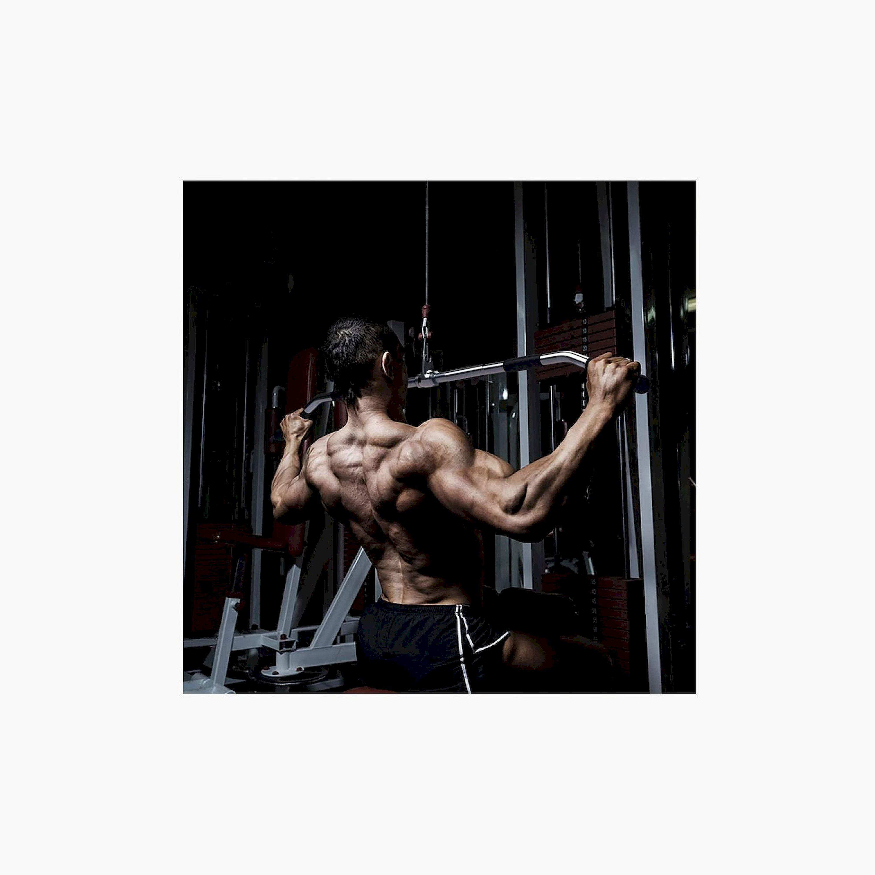 X MAXSTRENGTH - 35.5" Revolving Lat Pulldown Bar - Silver-sports-gear-gym-image-6
