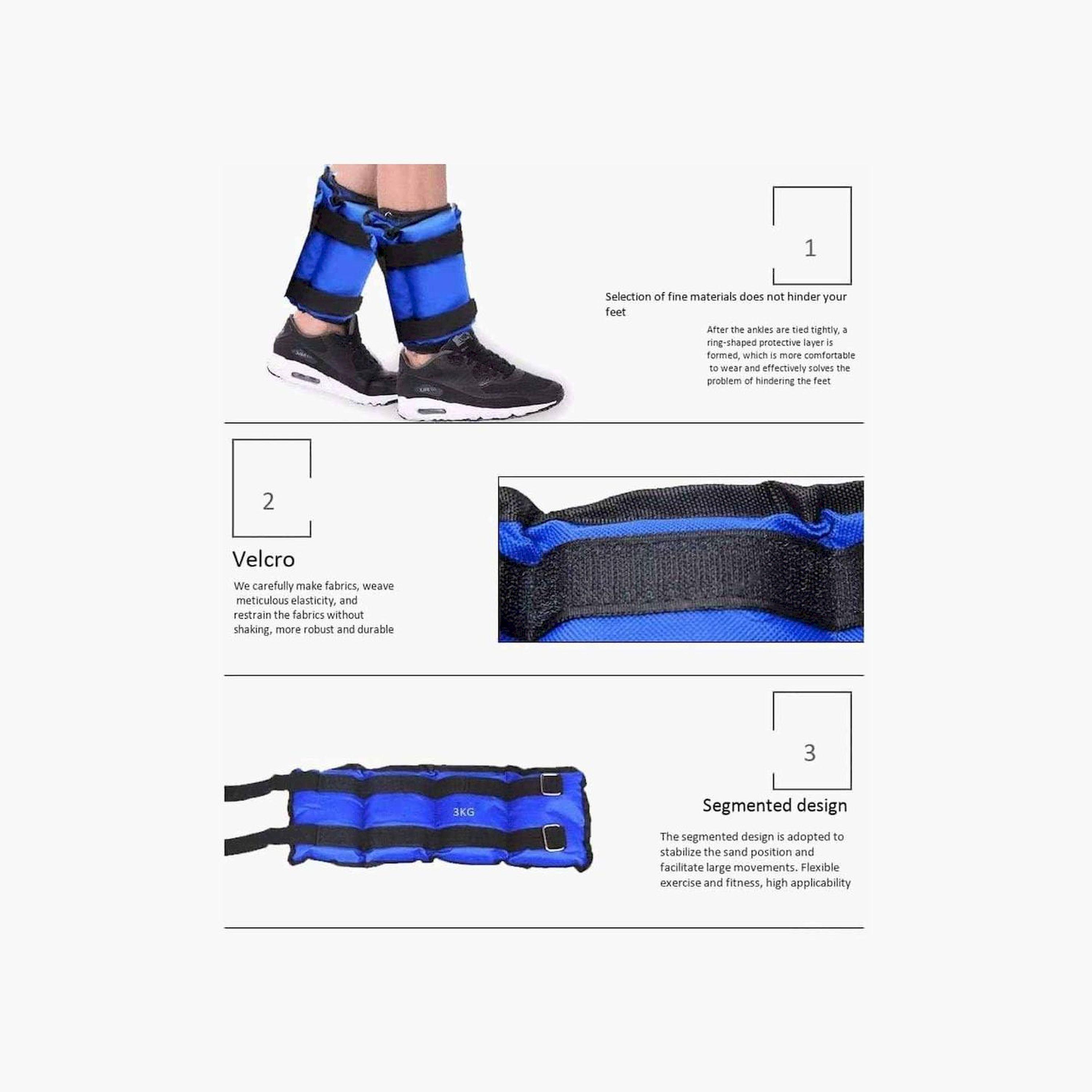 X MAXSTRENGTH - Adjustable Ankle Wrist Weights (1kg)-sports-gear-gym-image-4