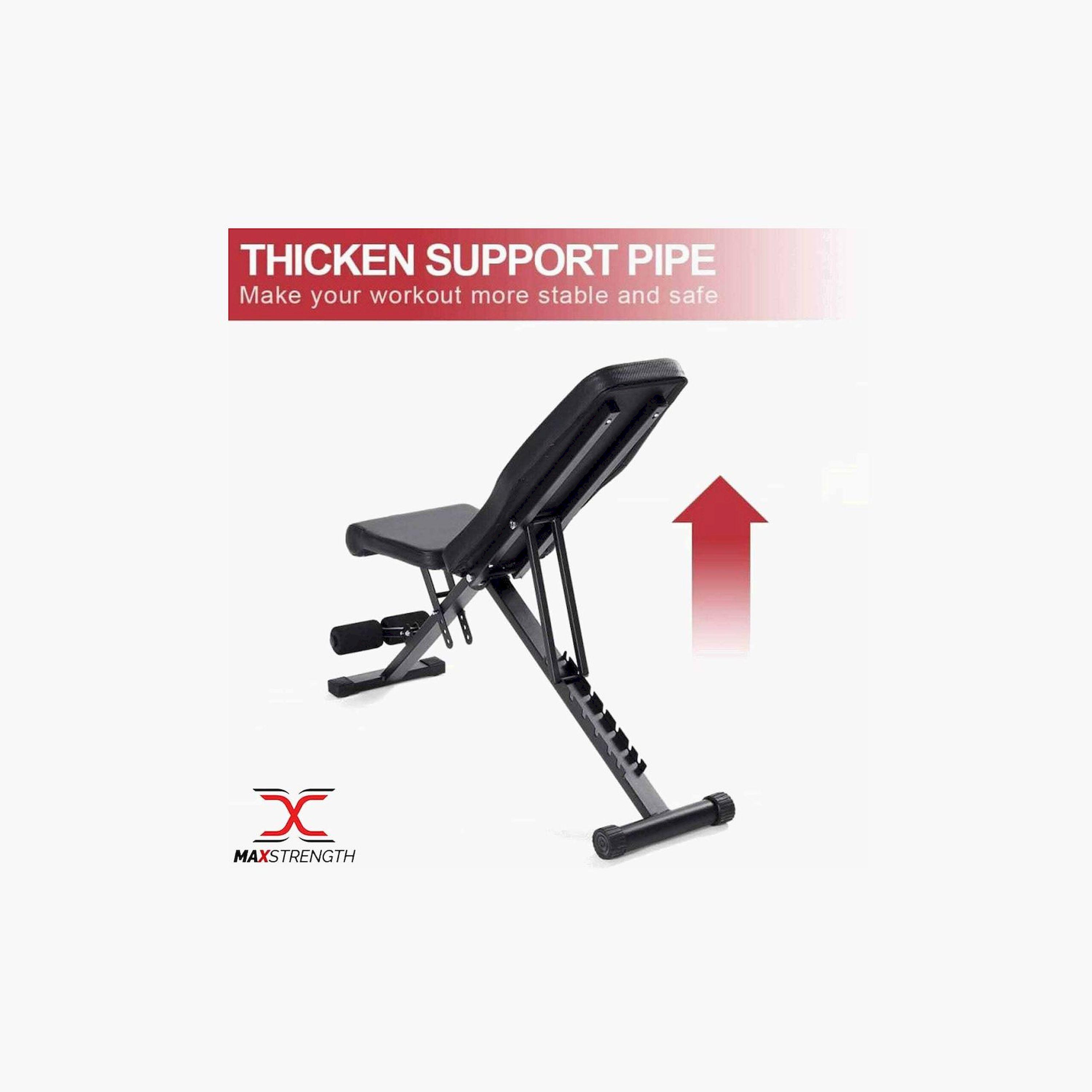 X MAXSTRENGTH - Adjustable Fitness Weightlifting Bench-sports-gear-gym-image-2