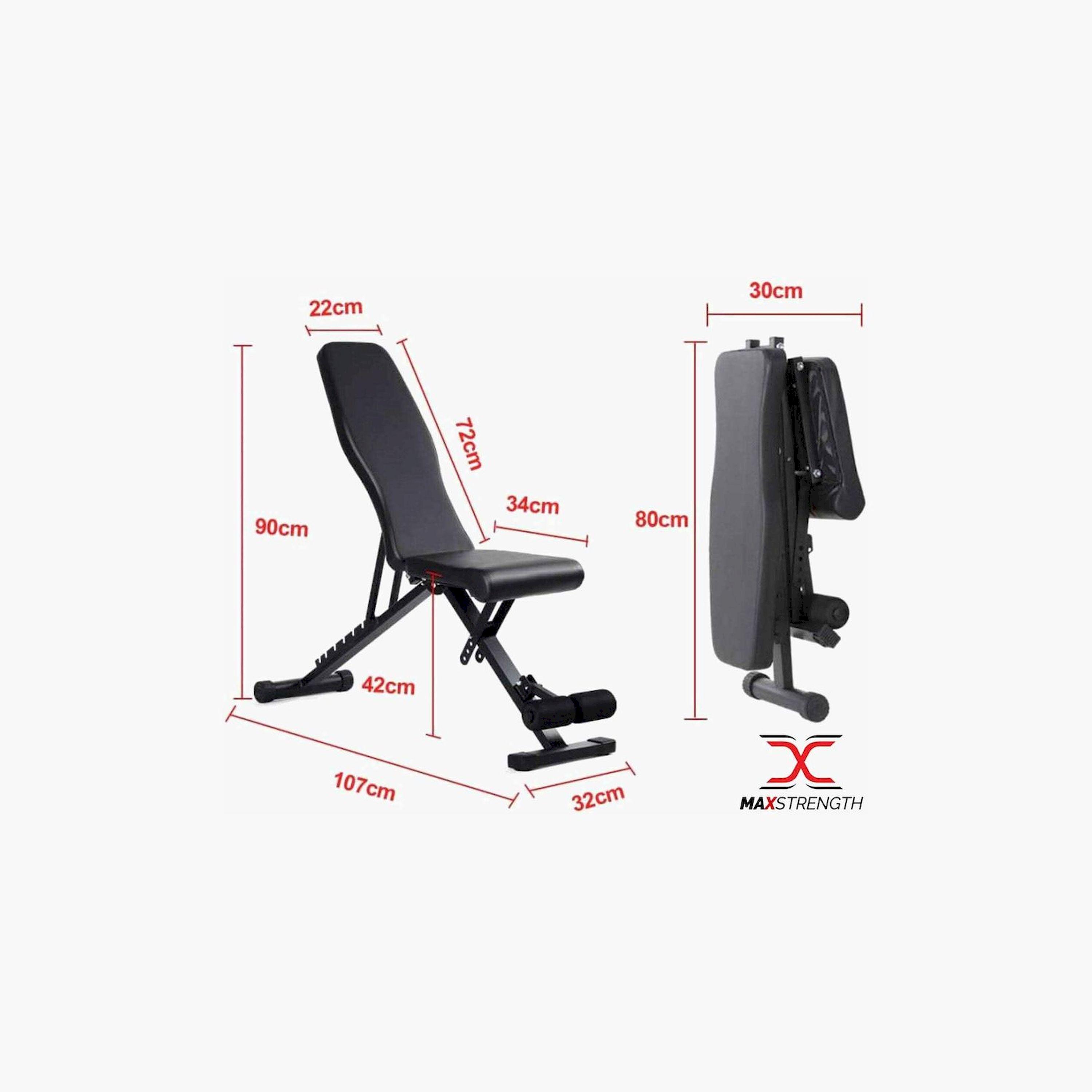 X MAXSTRENGTH - Adjustable Fitness Weightlifting Bench-sports-gear-gym-image-3