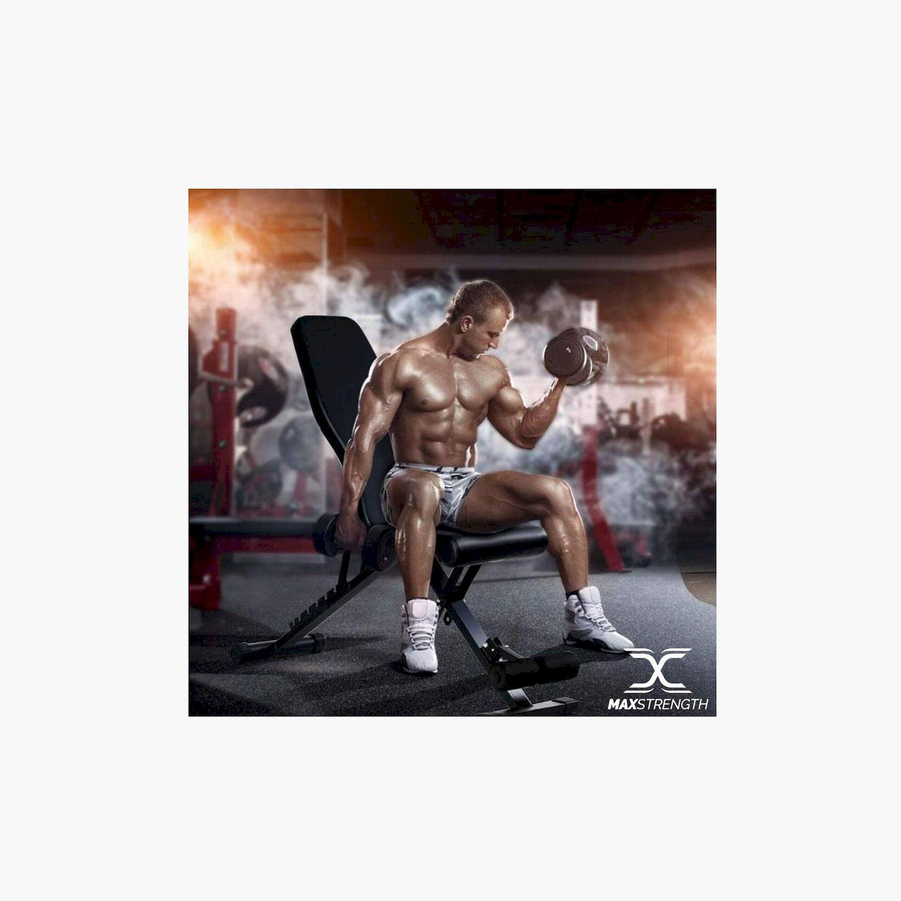 X MAXSTRENGTH - Adjustable Fitness Weightlifting Bench-sports-gear-gym-image-4