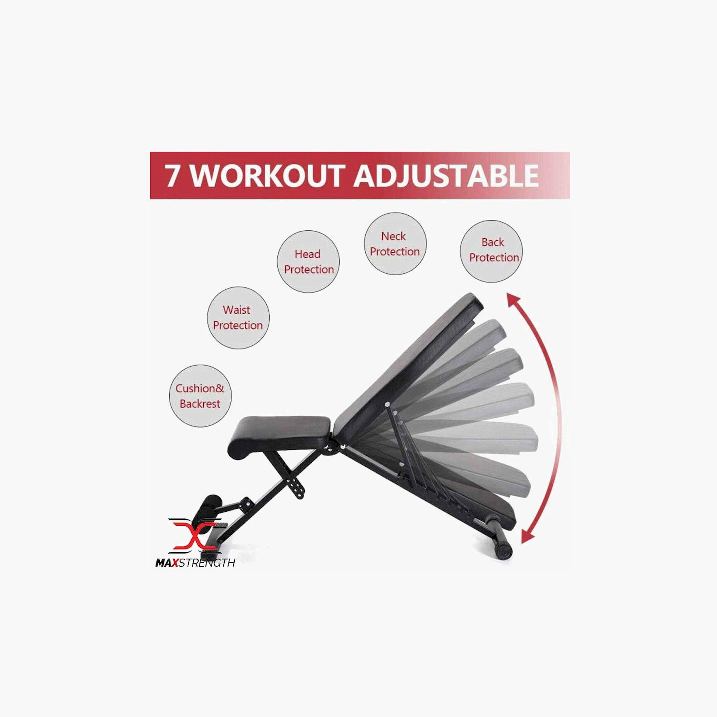 X MAXSTRENGTH - Adjustable Fitness Weightlifting Bench-sports-gear-gym-image-6