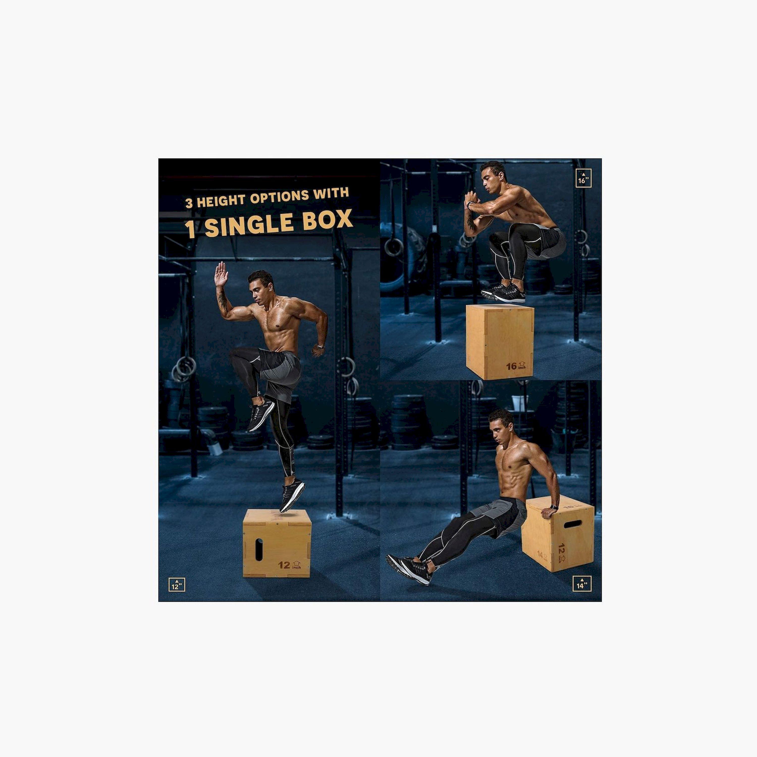 X MAXSTRENGTH - Wooden Plyo Box for Fitness Workout-sports-gear-gym-image-2