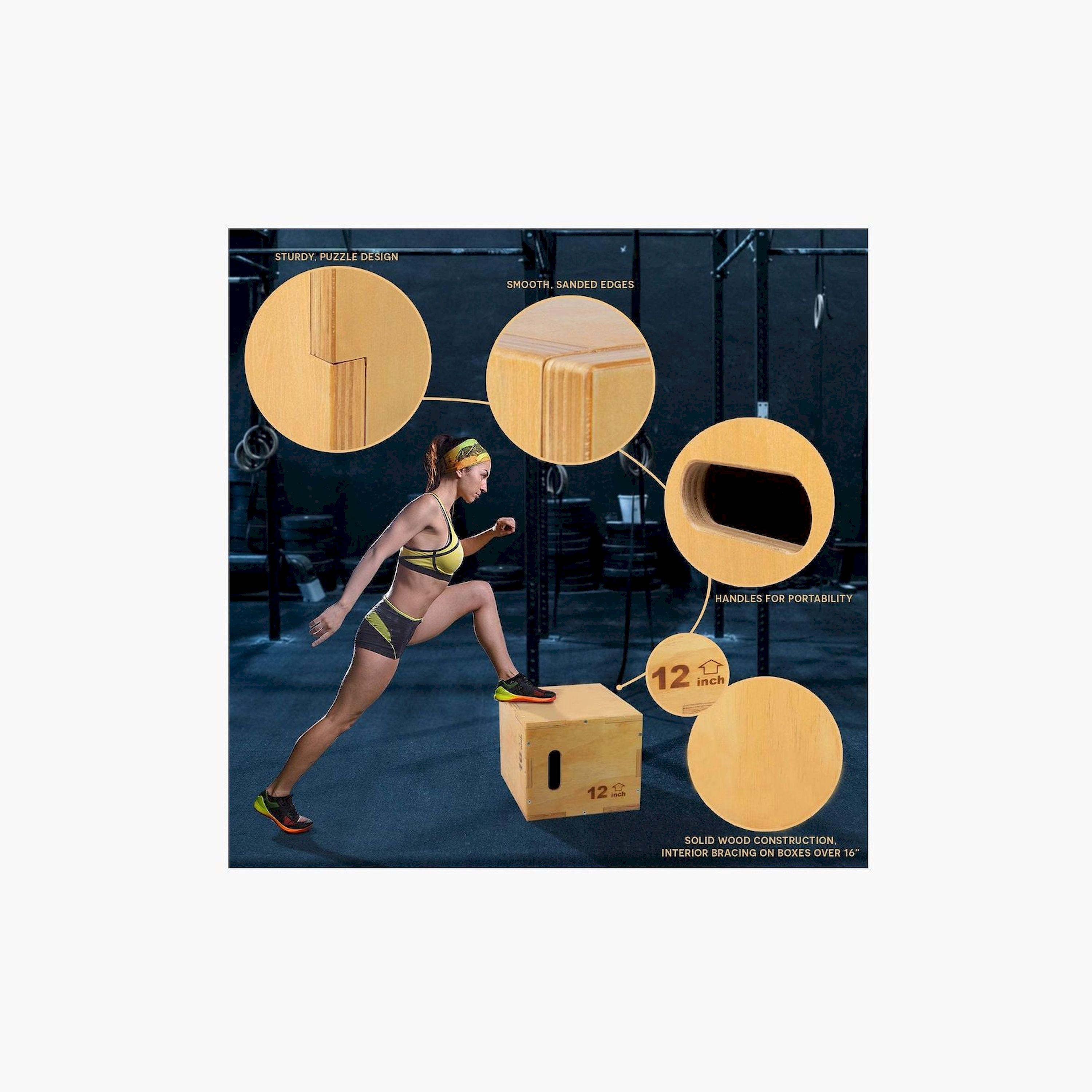 X MAXSTRENGTH - Wooden Plyo Box for Fitness Workout-sports-gear-gym-image-3