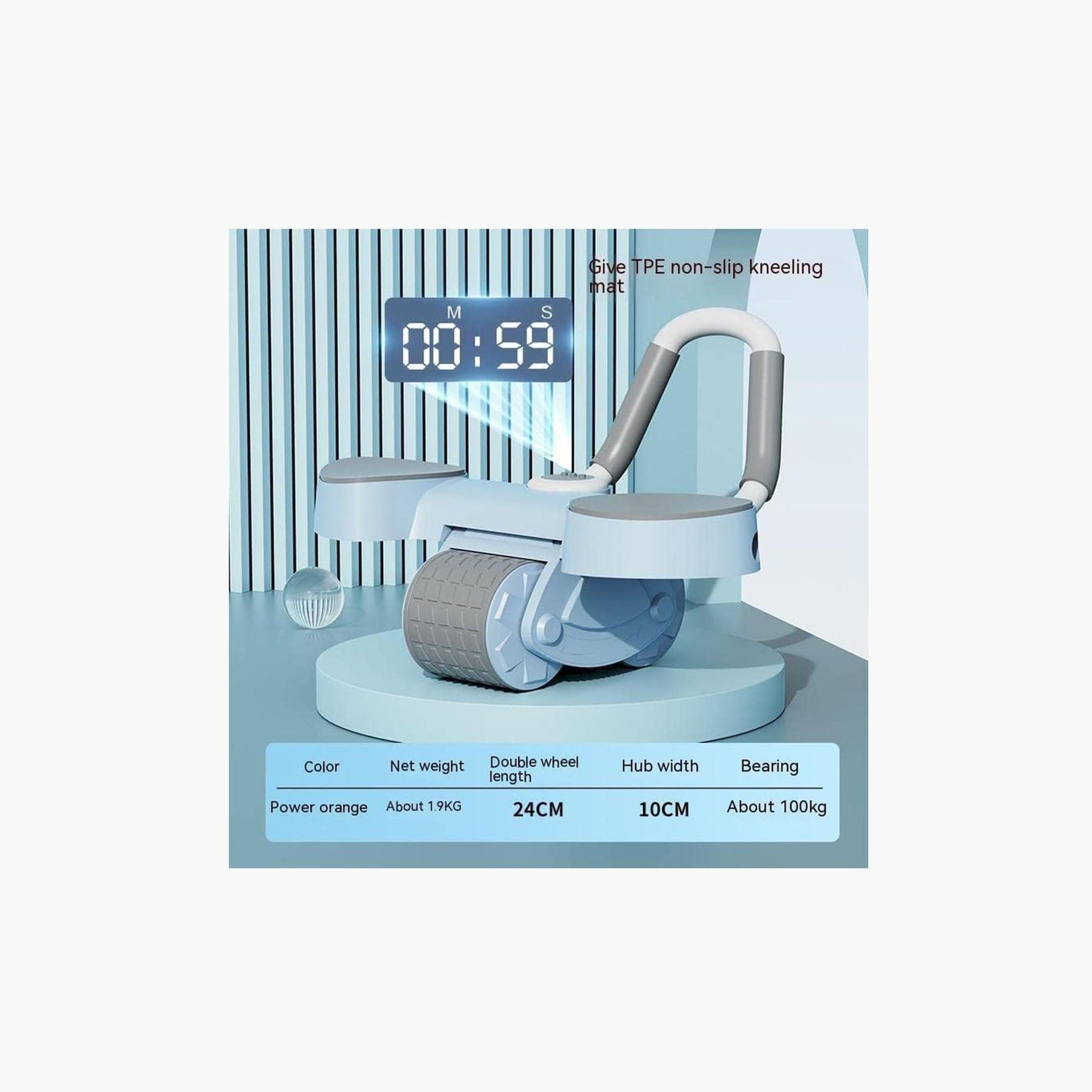 X MAXSTRENGTH - Smart Ab Roller Wheel with Monitor - Sky Blue-sports-gear-gym-image-3