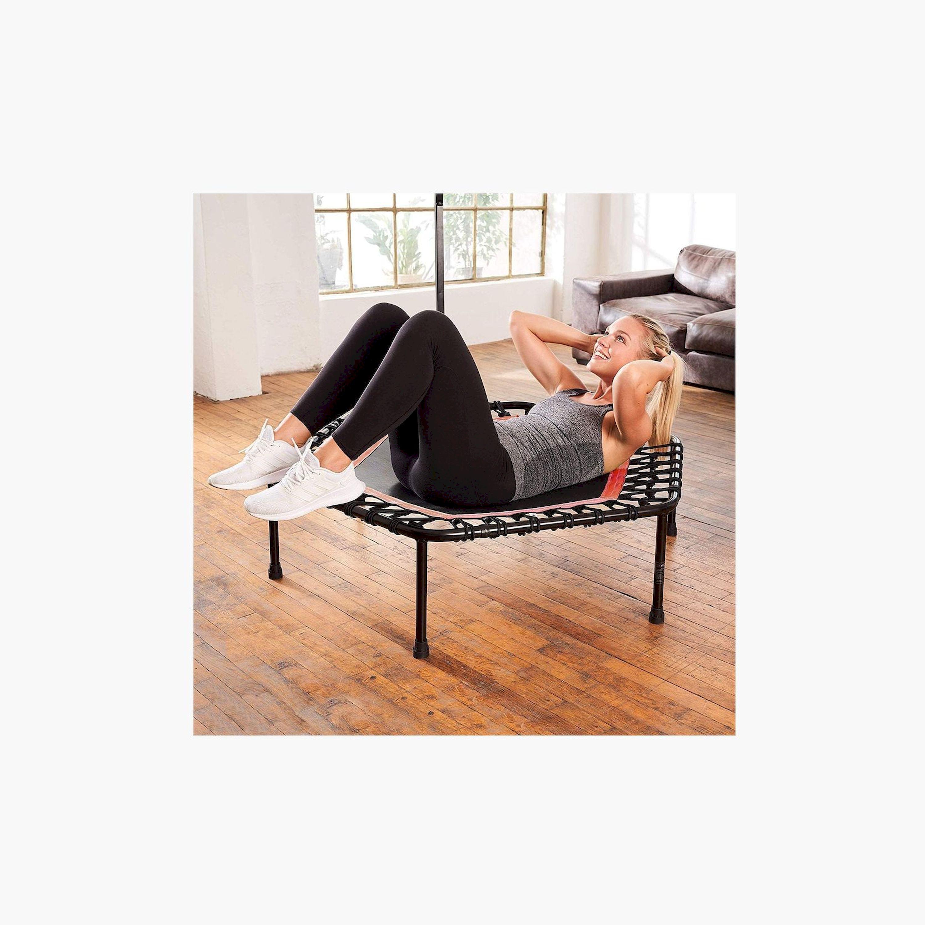 X MAXSTRENGTH - 45" Fitness Trampoline with Adjustable Handle - Black-sports-gear-gym-image-4