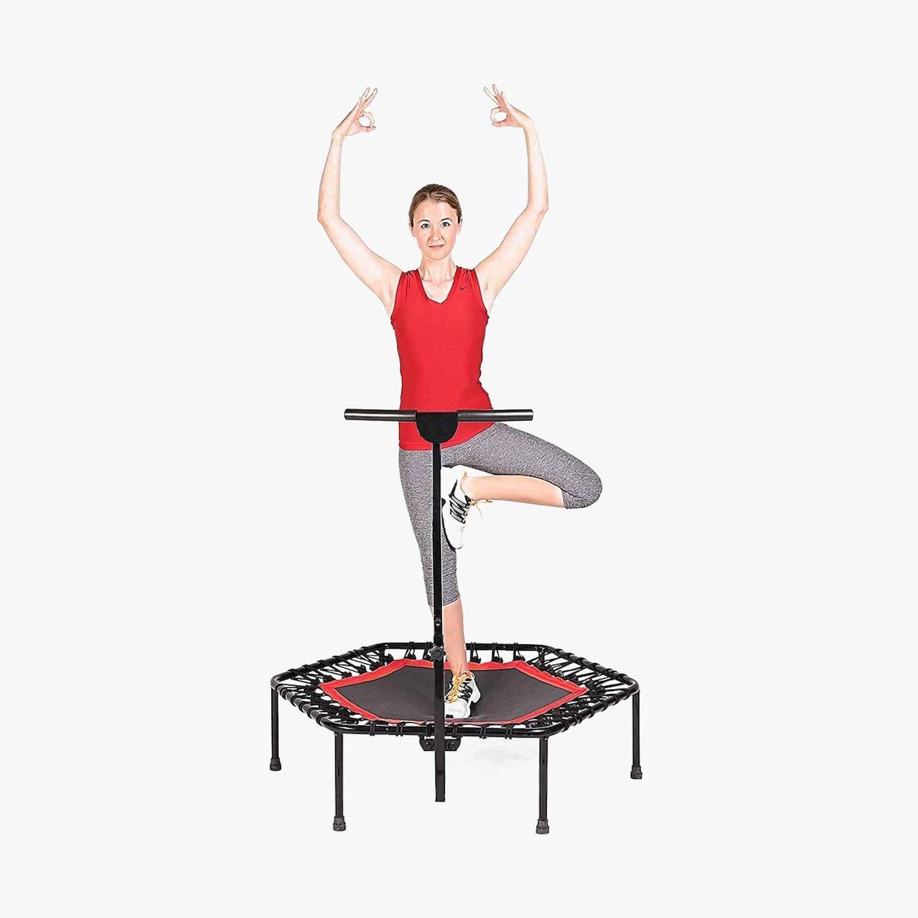 X MAXSTRENGTH - 45" Fitness Trampoline with Adjustable Handle - Black-sports-gear-gym-image-5