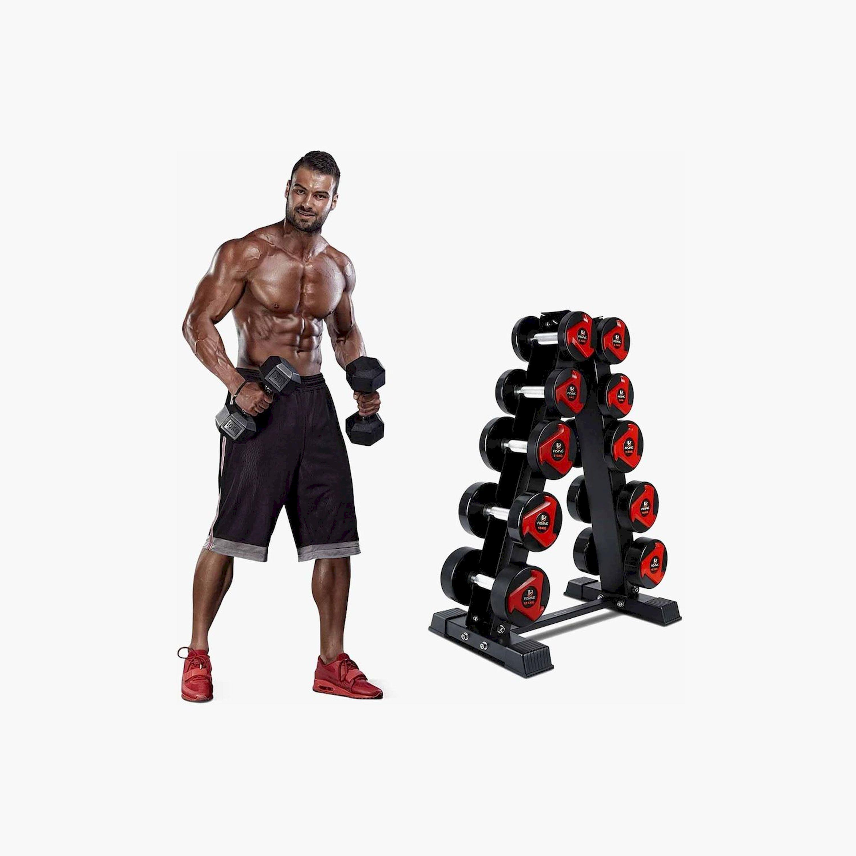 X MAXSTRENGTH - Dumbbell A-Frame Rack (6 Pairs)-sports-gear-gym-image-2