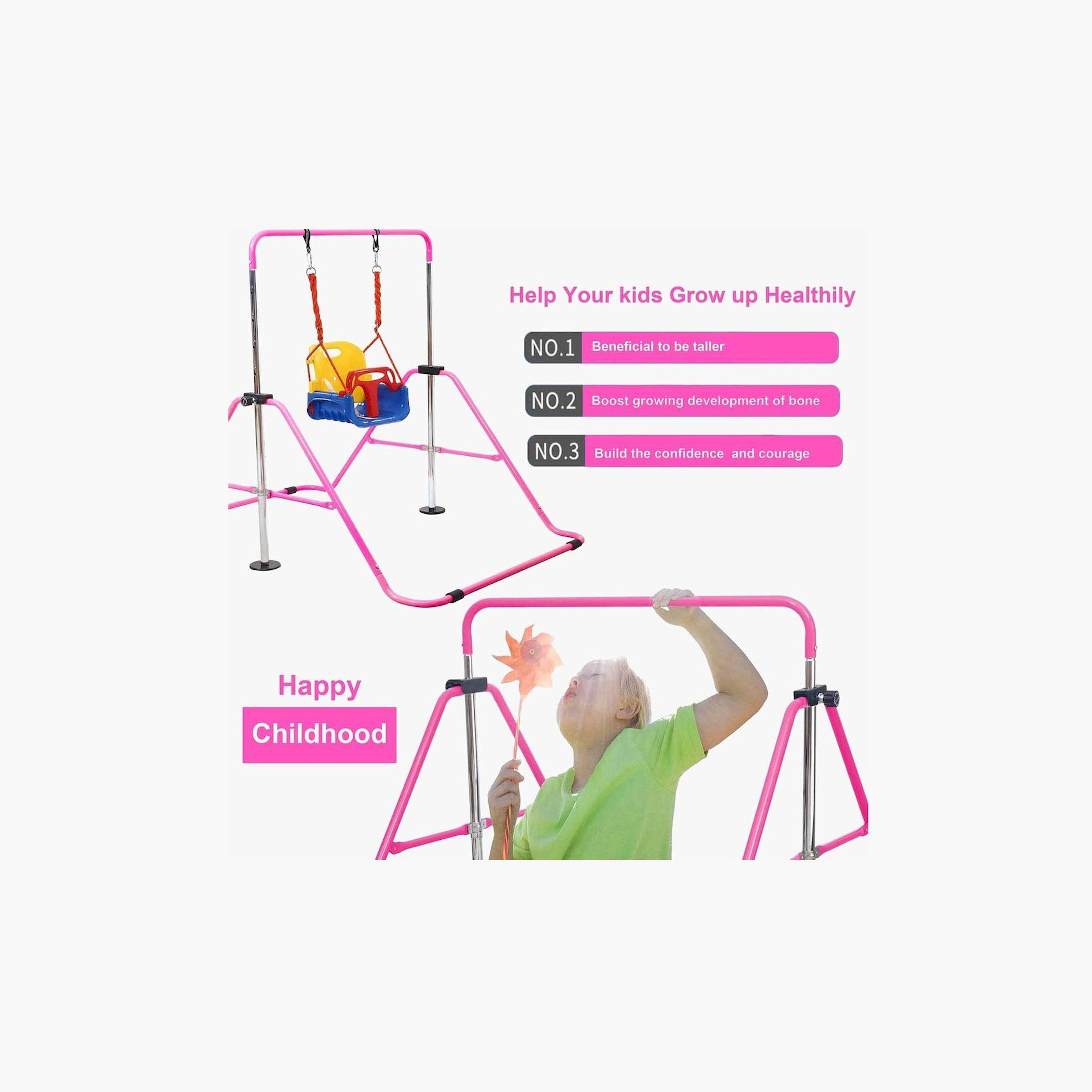 X MAXSTRENGTH - Expandable Adjustable Gymnastics Bars for Kids - Random Color-sports-gear-gym-image-2