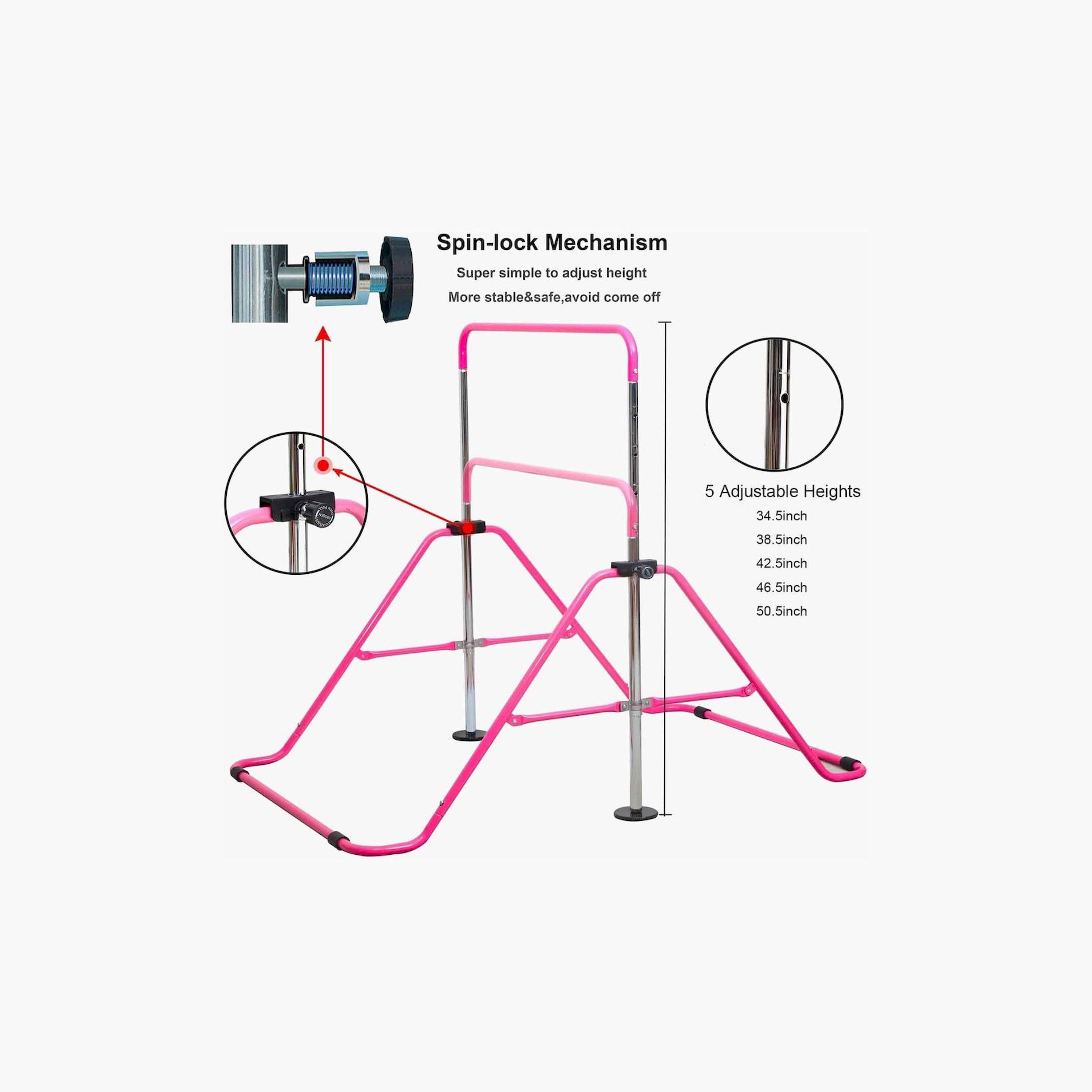 X MAXSTRENGTH - Expandable Adjustable Gymnastics Bars for Kids - Random Color-sports-gear-gym-image-6