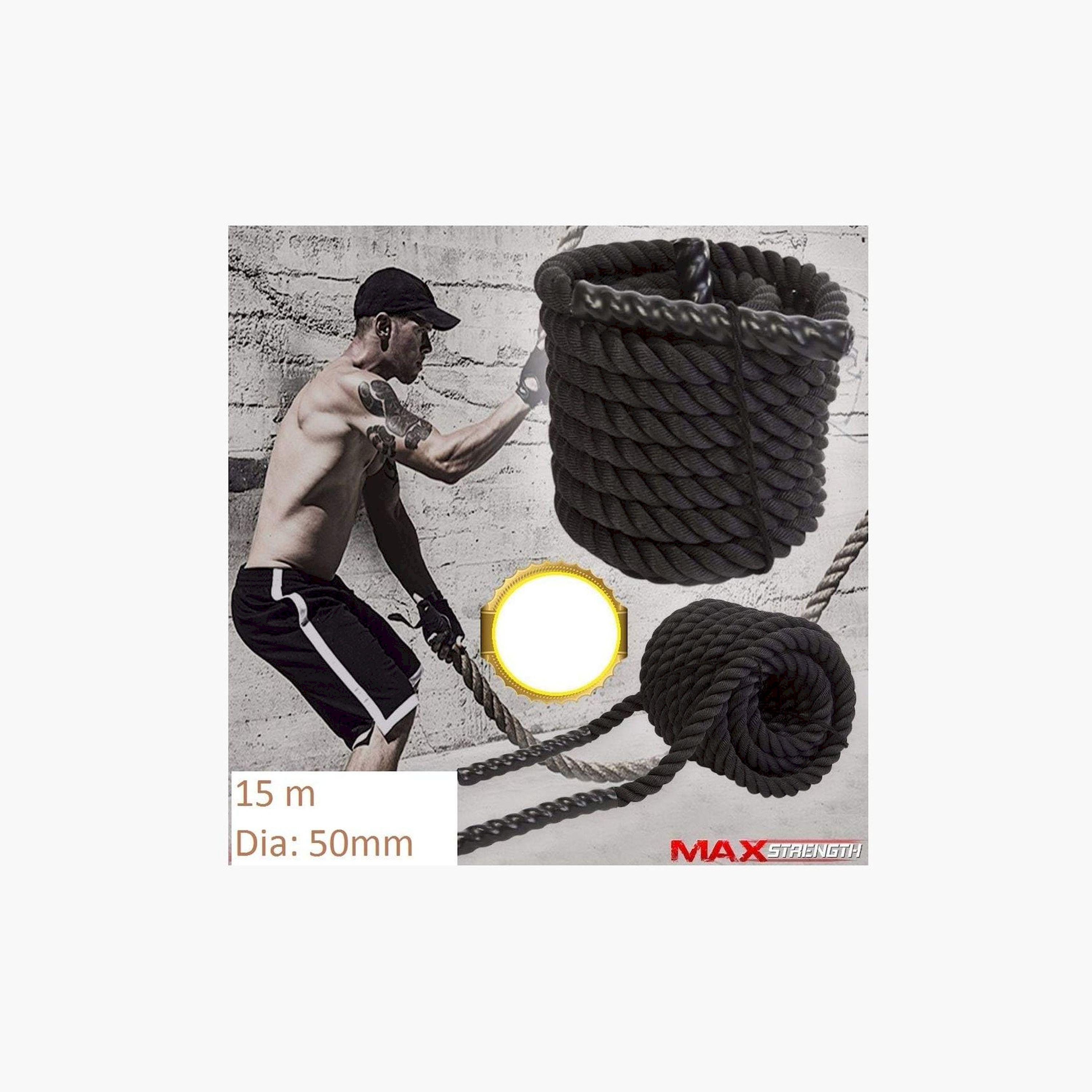 X MAXSTRENGTH - Professional 50mm Battle Rope (15ft)-sports-gear-gym-image-3