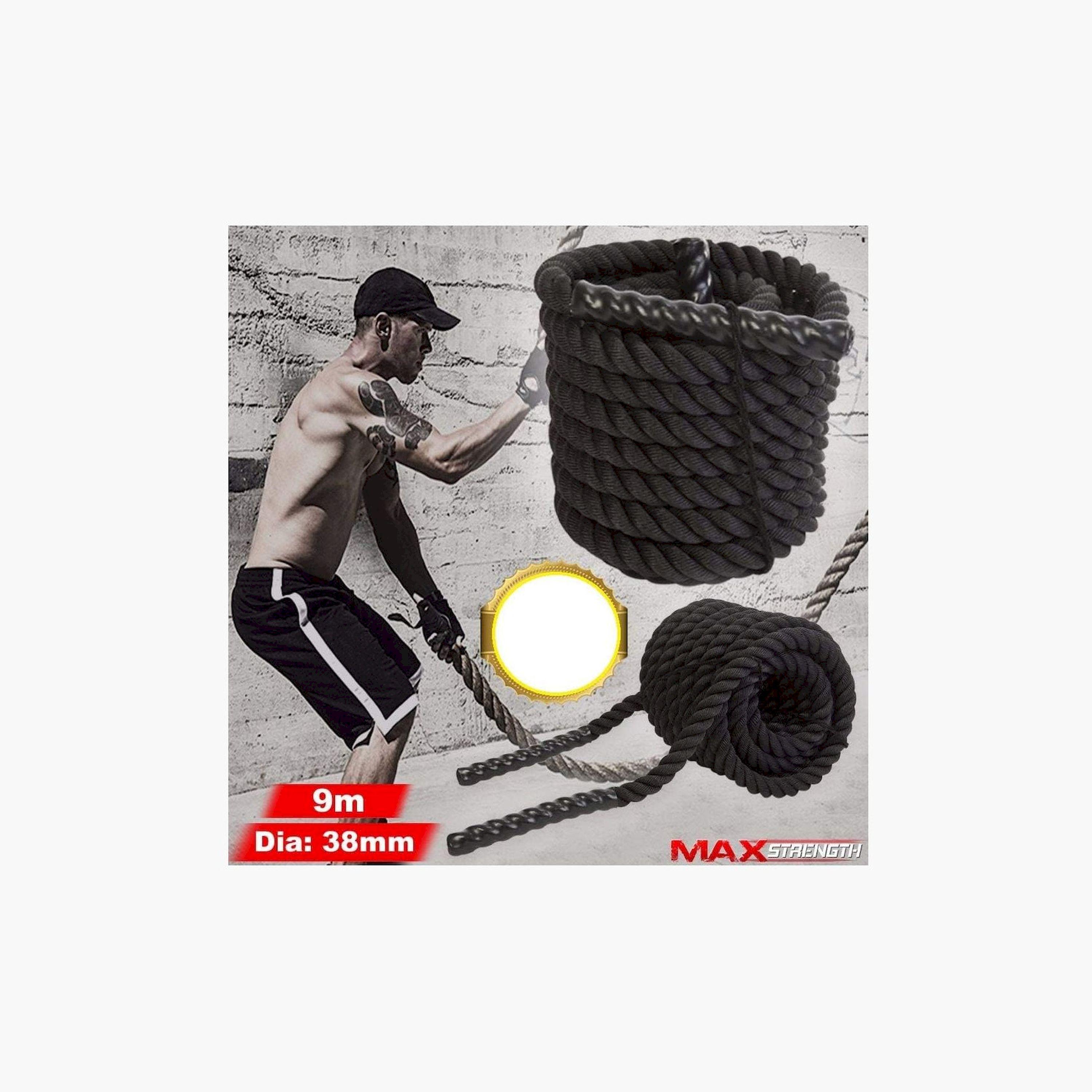 X MAXSTRENGTH - Battle Rope Strength Training (9ft, 38mm)-sports-gear-gym-image-2
