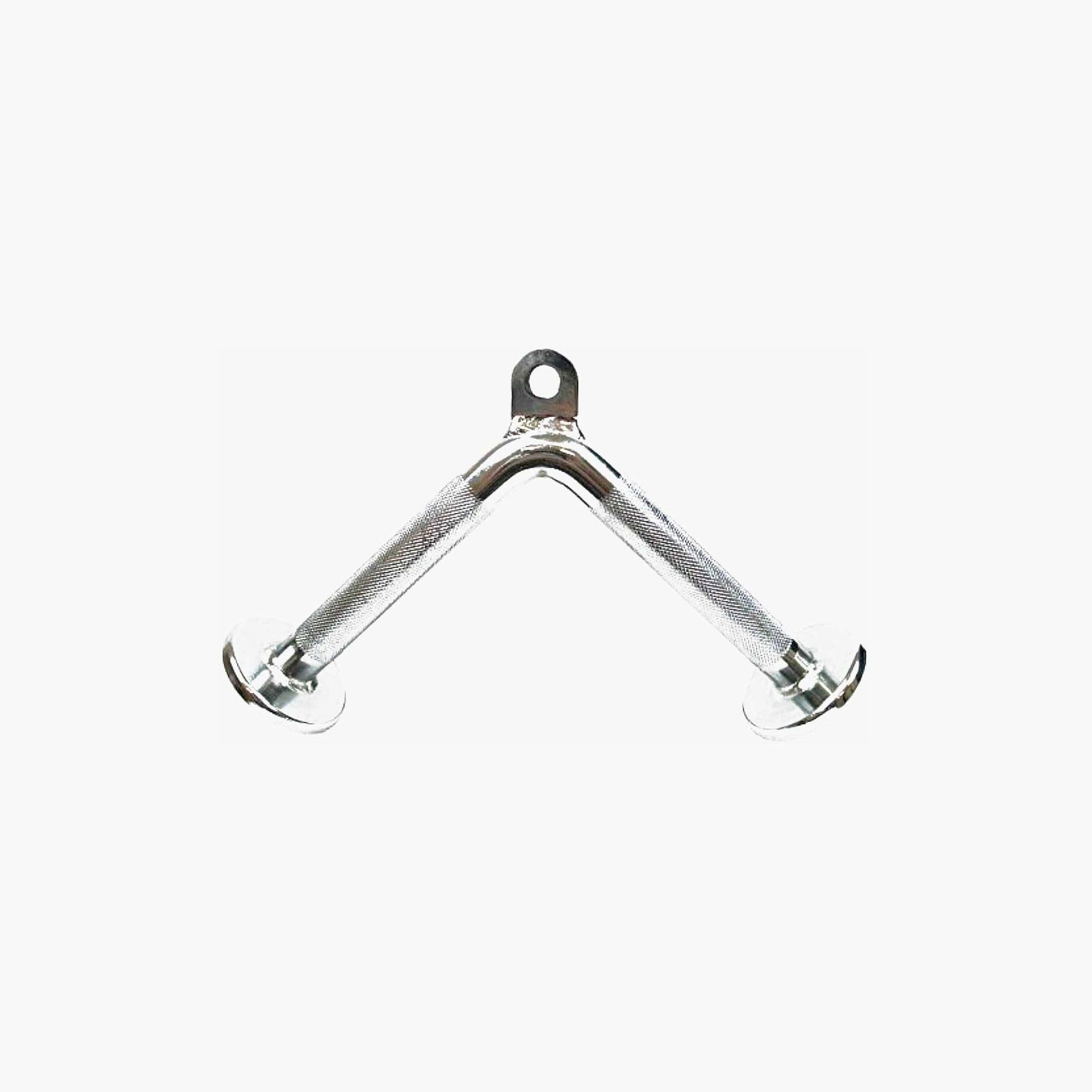 X MAXSTRENGTH - Pro Grip Revolving V-Shaped Lat Bar Attachment - Silver-sports-gear-gym-image-1