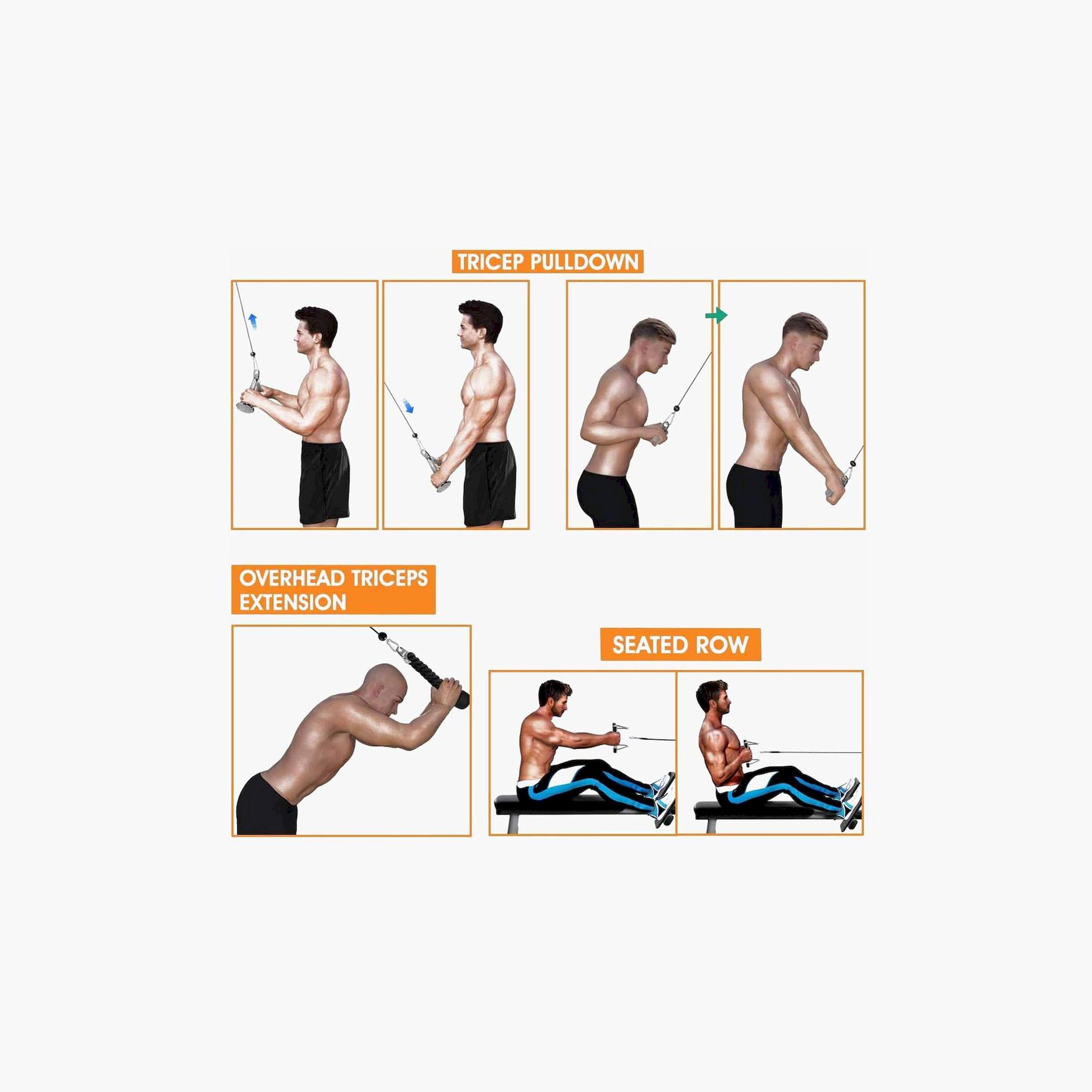 X MAXSTRENGTH - Pro Grip Revolving V-Shaped Lat Bar Attachment - Silver-sports-gear-gym-image-4