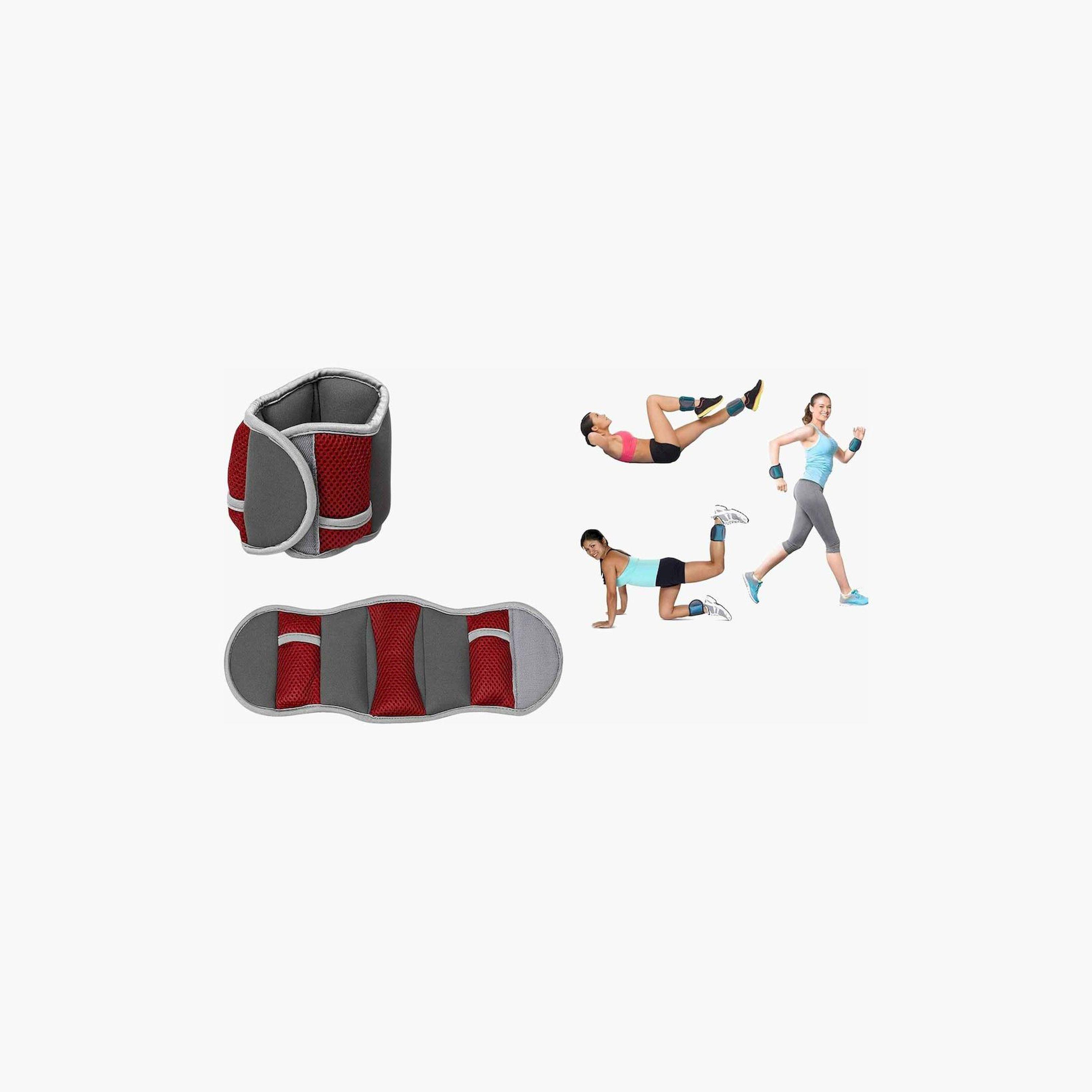 X MAXSTRENGTH - Soft Adjustable Ankle Wrist Weights (1kg x 2) - Multicolor-sports-gear-gym-image-1