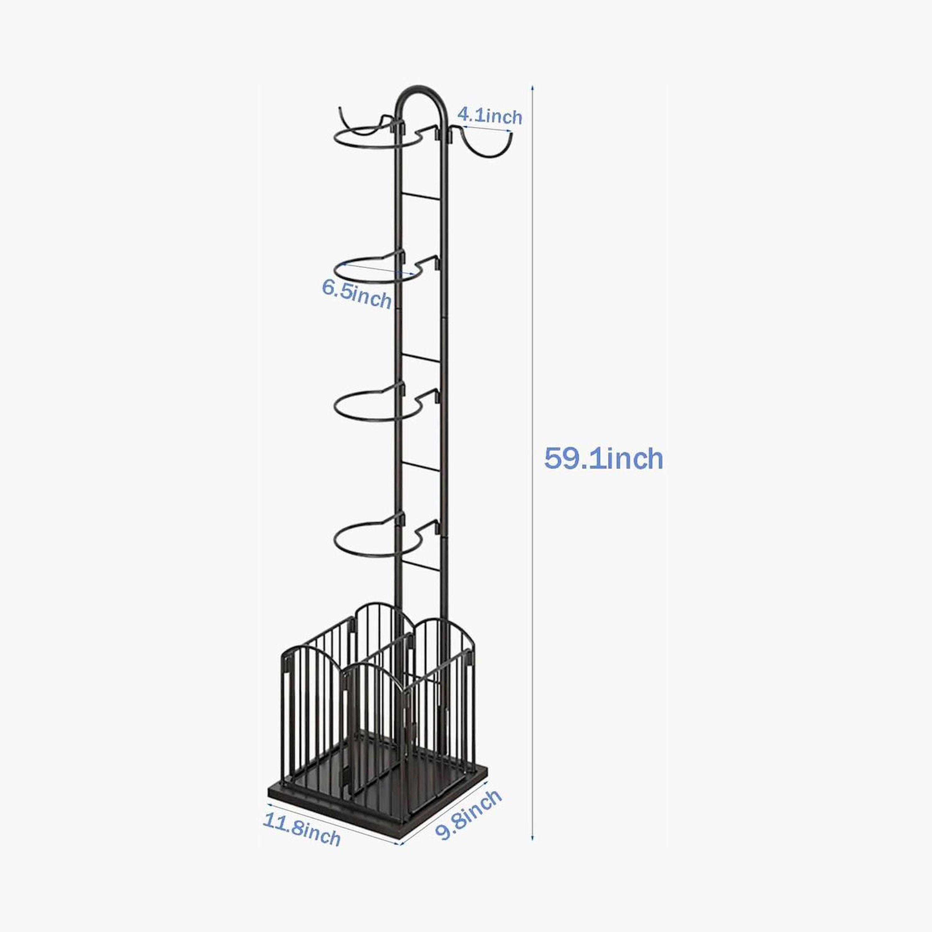 X MAXSTRENGTH - 4-Tier Sports Equipment Storage Rack-sports-gear-gym-image-3