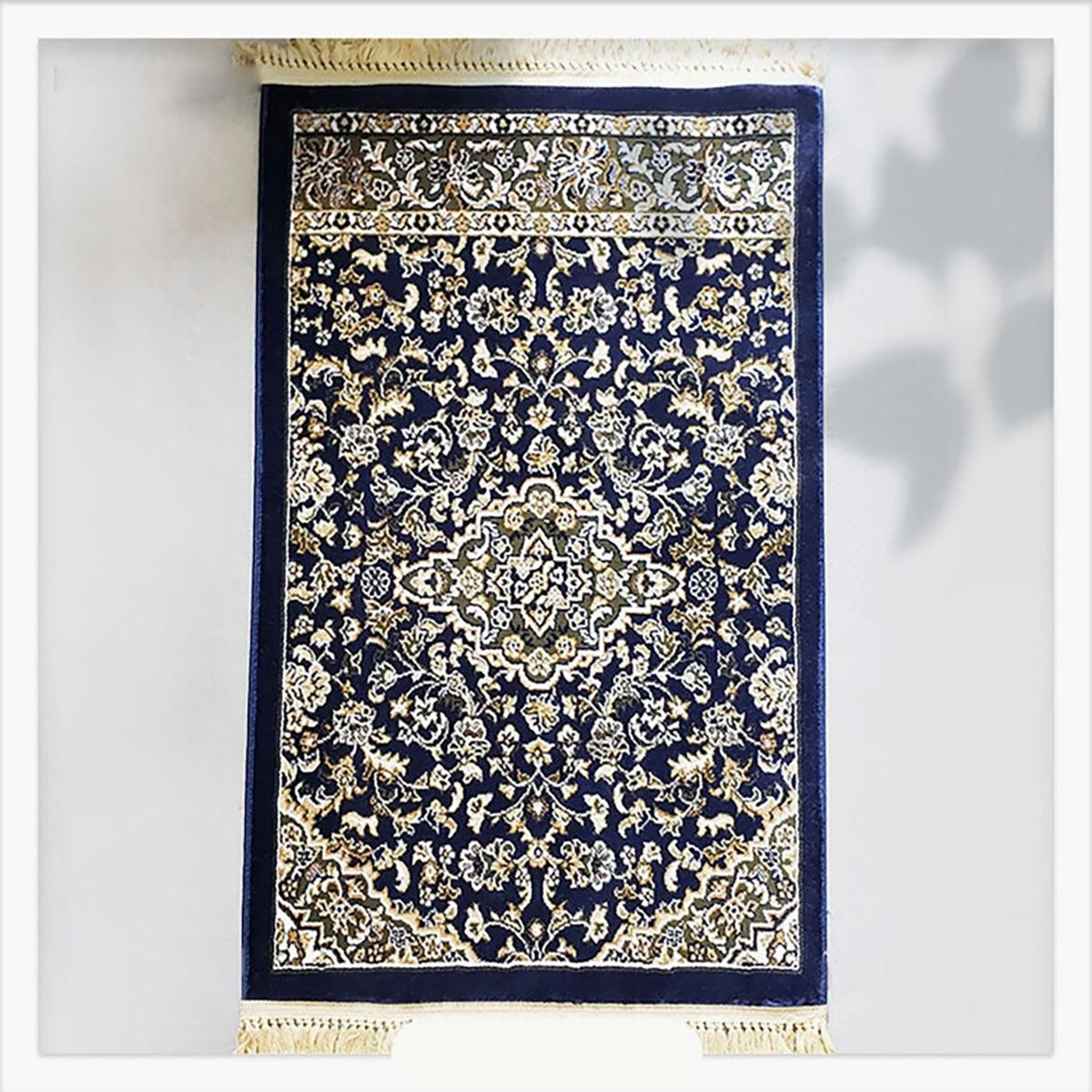 سجادة صلاة بطبعات الروضة وشرابات من دين سكوير - 110x70 سم-household-rugsandcarpets-prayermats-image-1