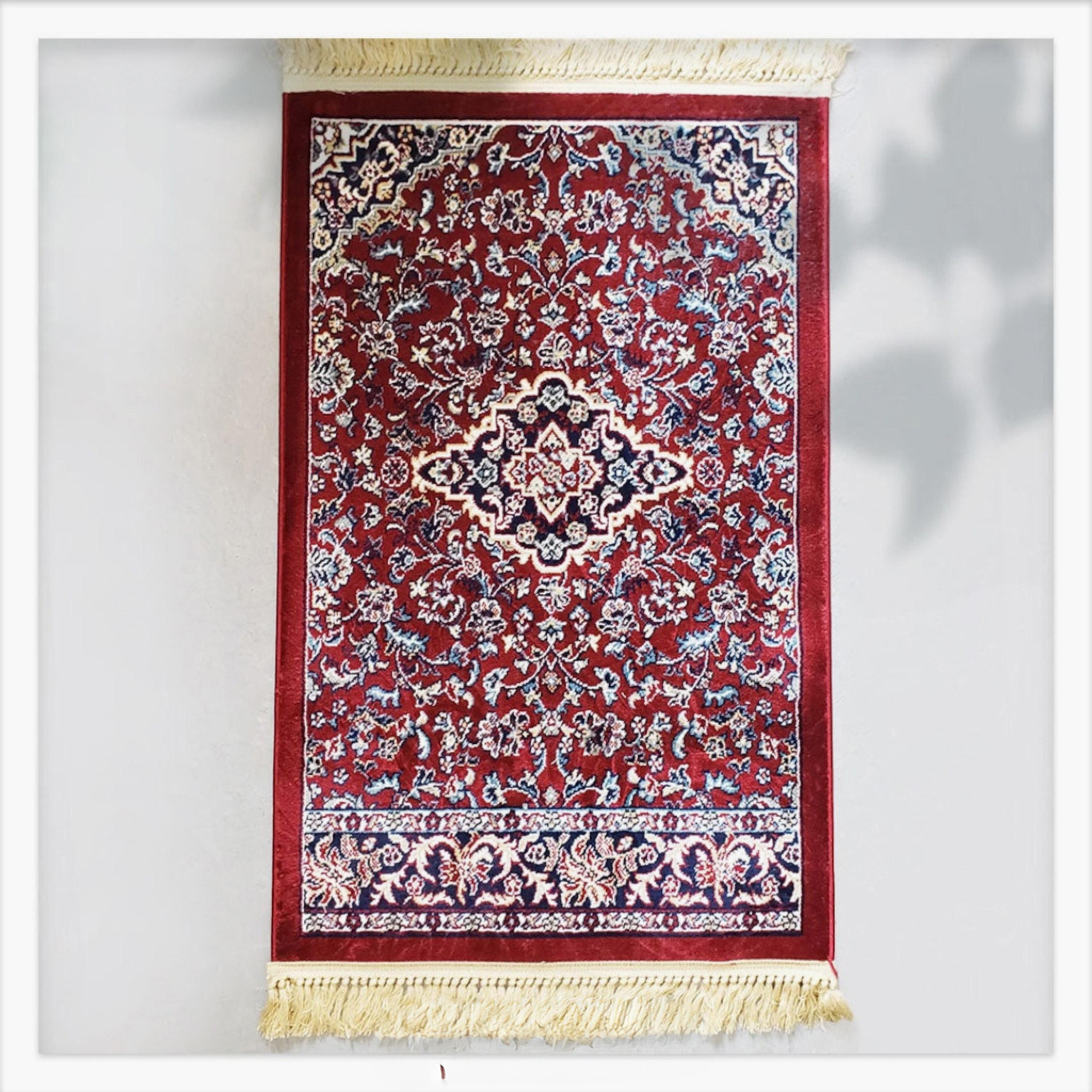 Al Rawdah Printed Prayer Mat - 110x70 cm-household-rugsandcarpets-prayermats-image-1