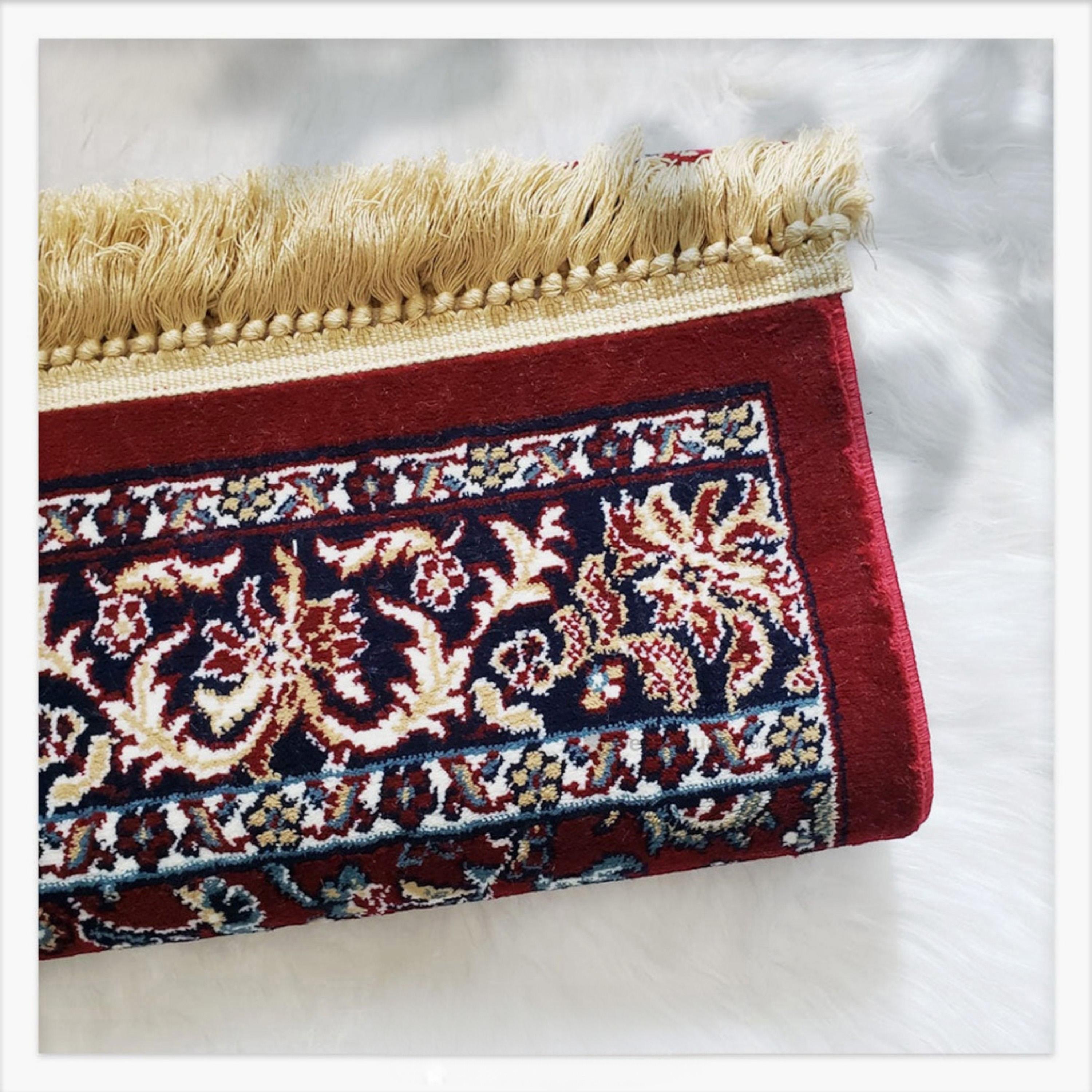 Al Rawdah Printed Prayer Mat - 110x70 cm-household-rugsandcarpets-prayermats-image-2