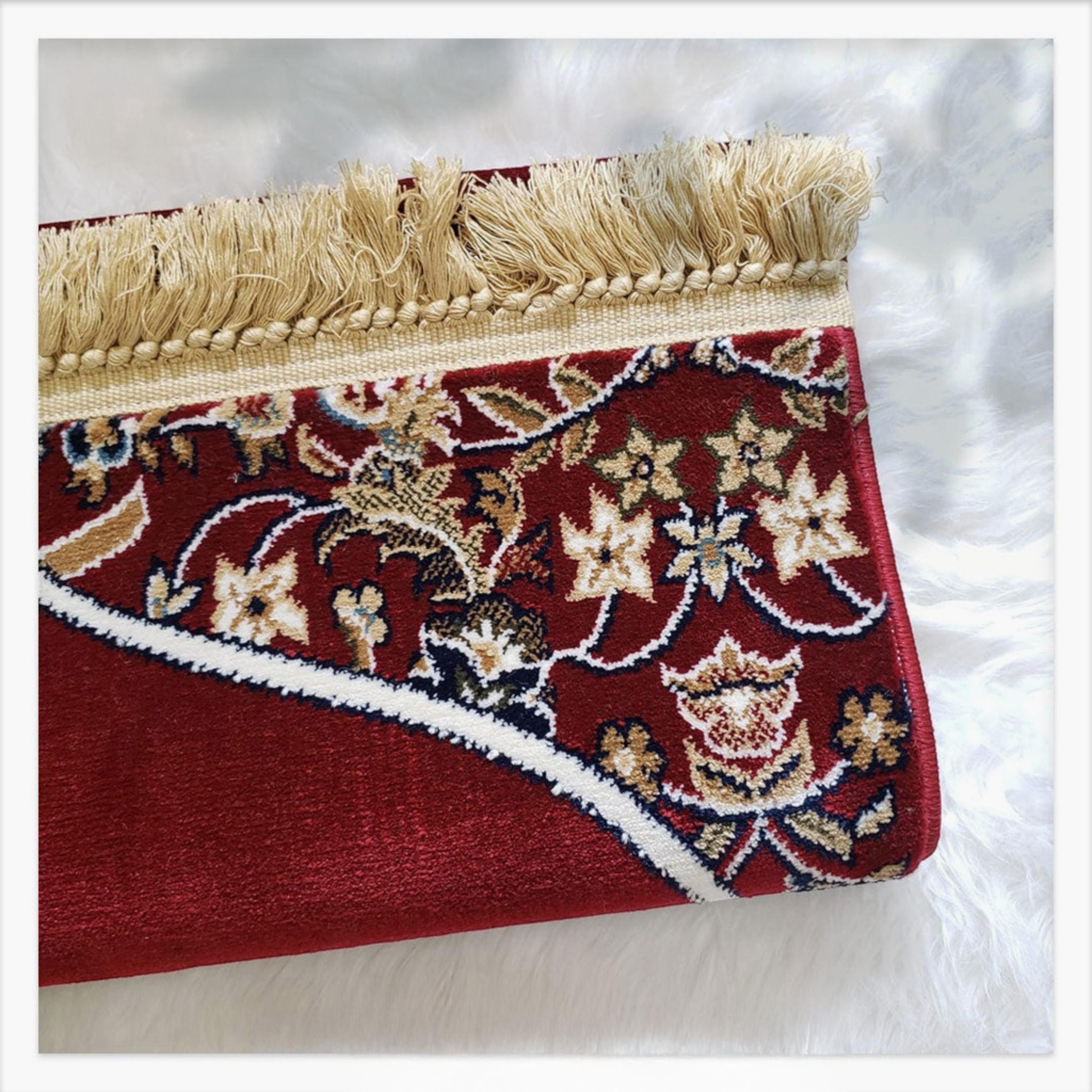 Printed Prayer Mat with Tassels - 110x70 cm-household-rugsandcarpets-prayermats-image-2