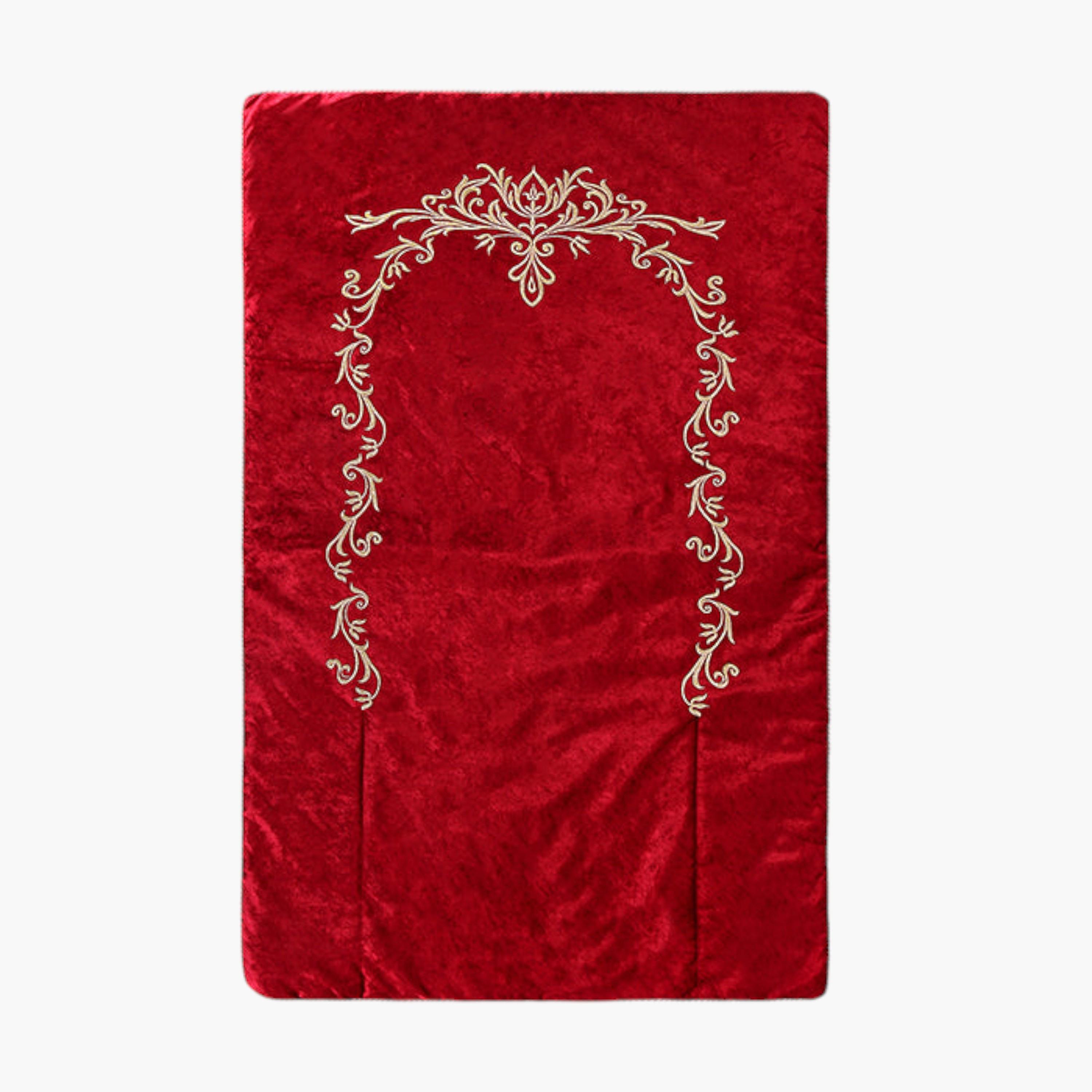 Premium Embroidered Prayer Mat - 110x70 cm-household-rugsandcarpets-prayermats-image-1