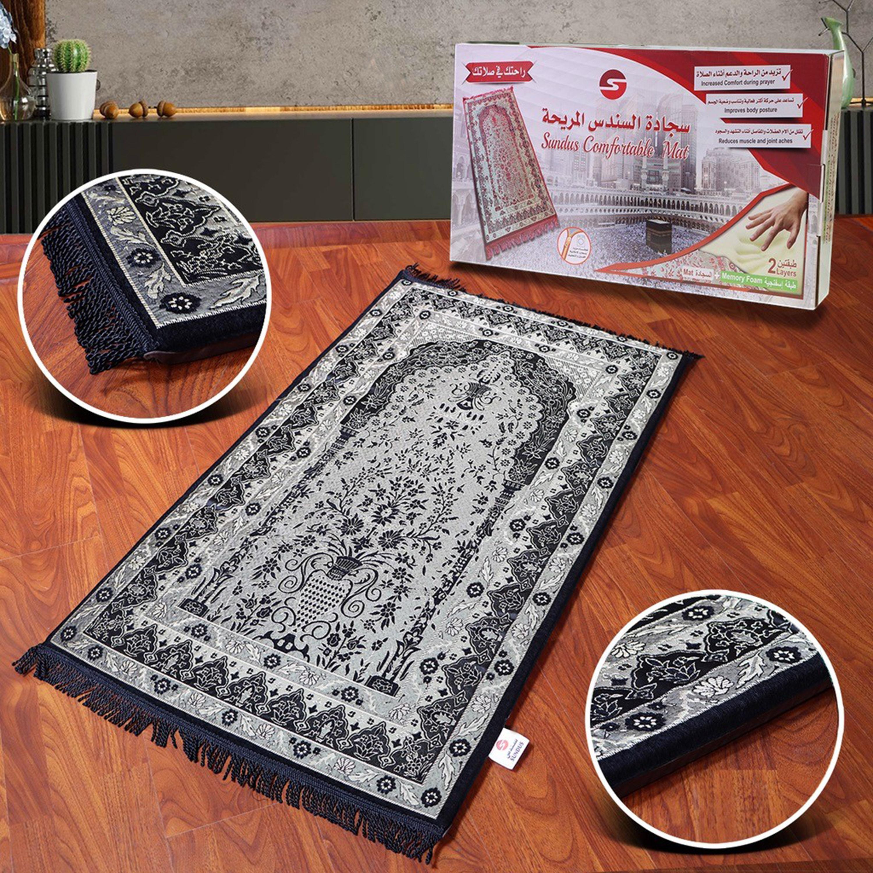 Sundus Printed Prayer Mat - 110x70 cm-household-rugsandcarpets-prayermats-image-3
