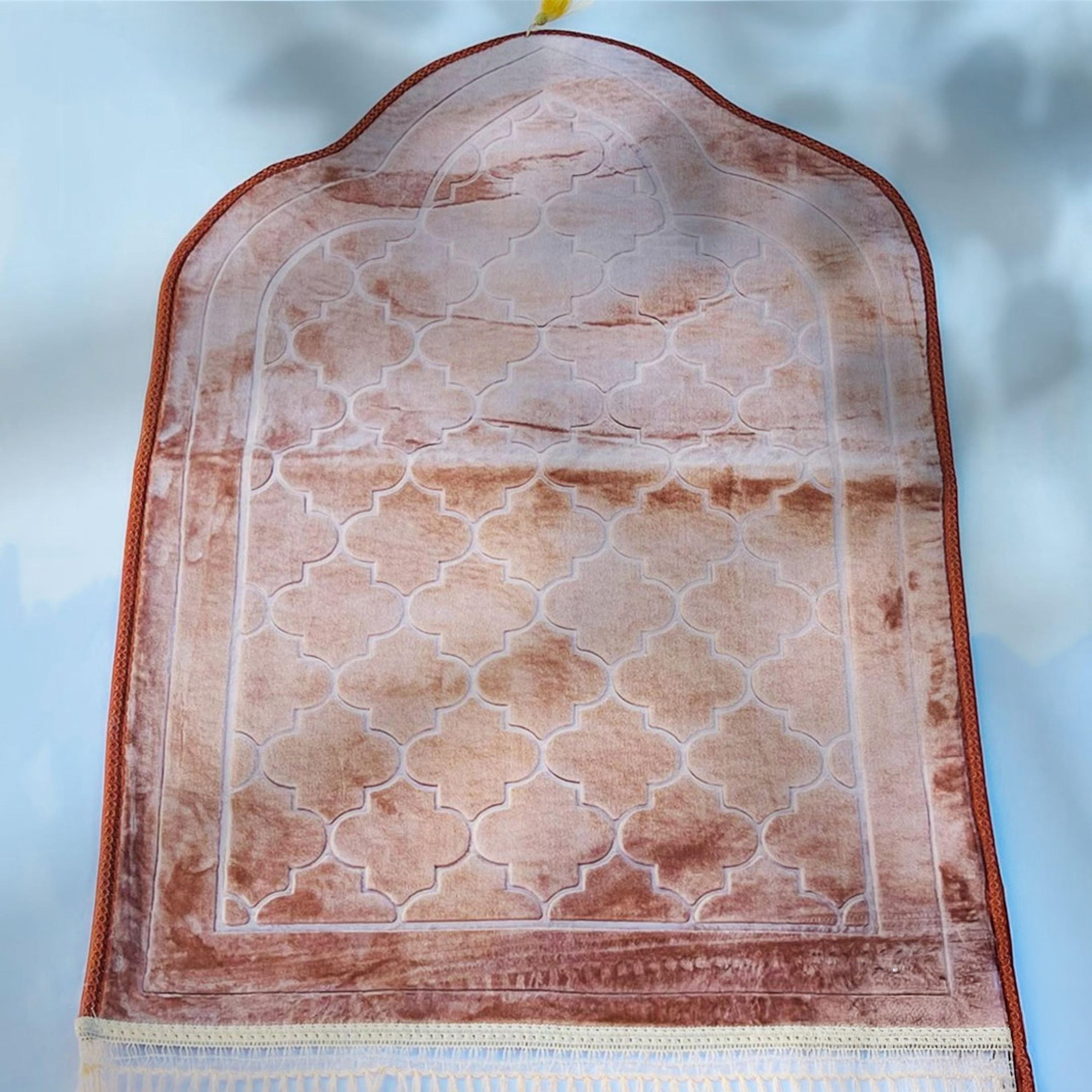 Deen Square Arch Shaped Padded Prayer Mat - 120x80 cm-household-rugsandcarpets-prayermats-image-1