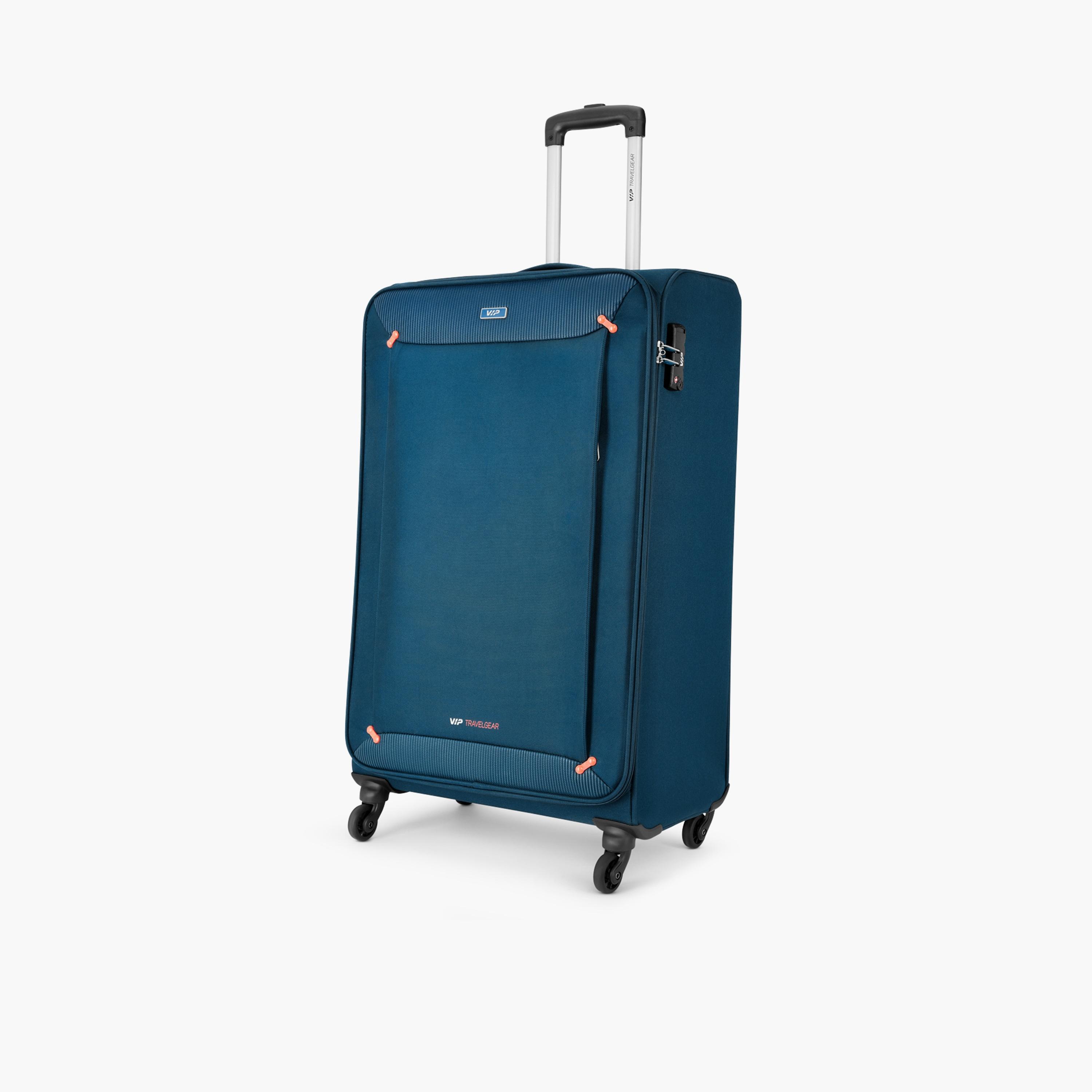 VIP Staple Plus Set Of 3 Nylon Soft Sided 4-Wheeler Spinner Trolley Bag with Combination Lock-travel-luggagesandbags-luggage-image-4