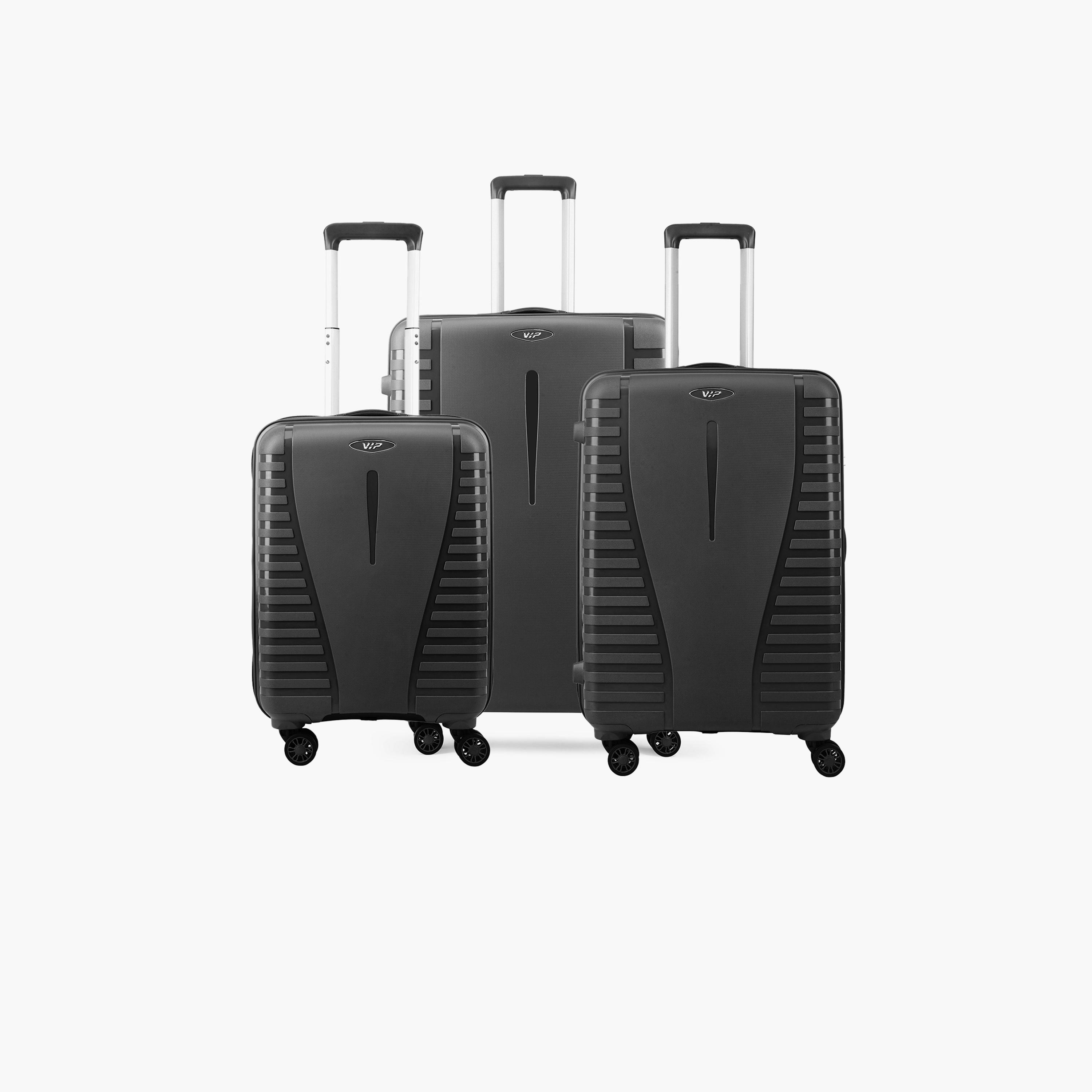 VIP Quest Plus Set Of 3 Polycarbonate with ABS Hard Sided 4-Wheeler Spinner Trolley Bag with TSA Lock-travel-luggagesandbags-luggage-image-1