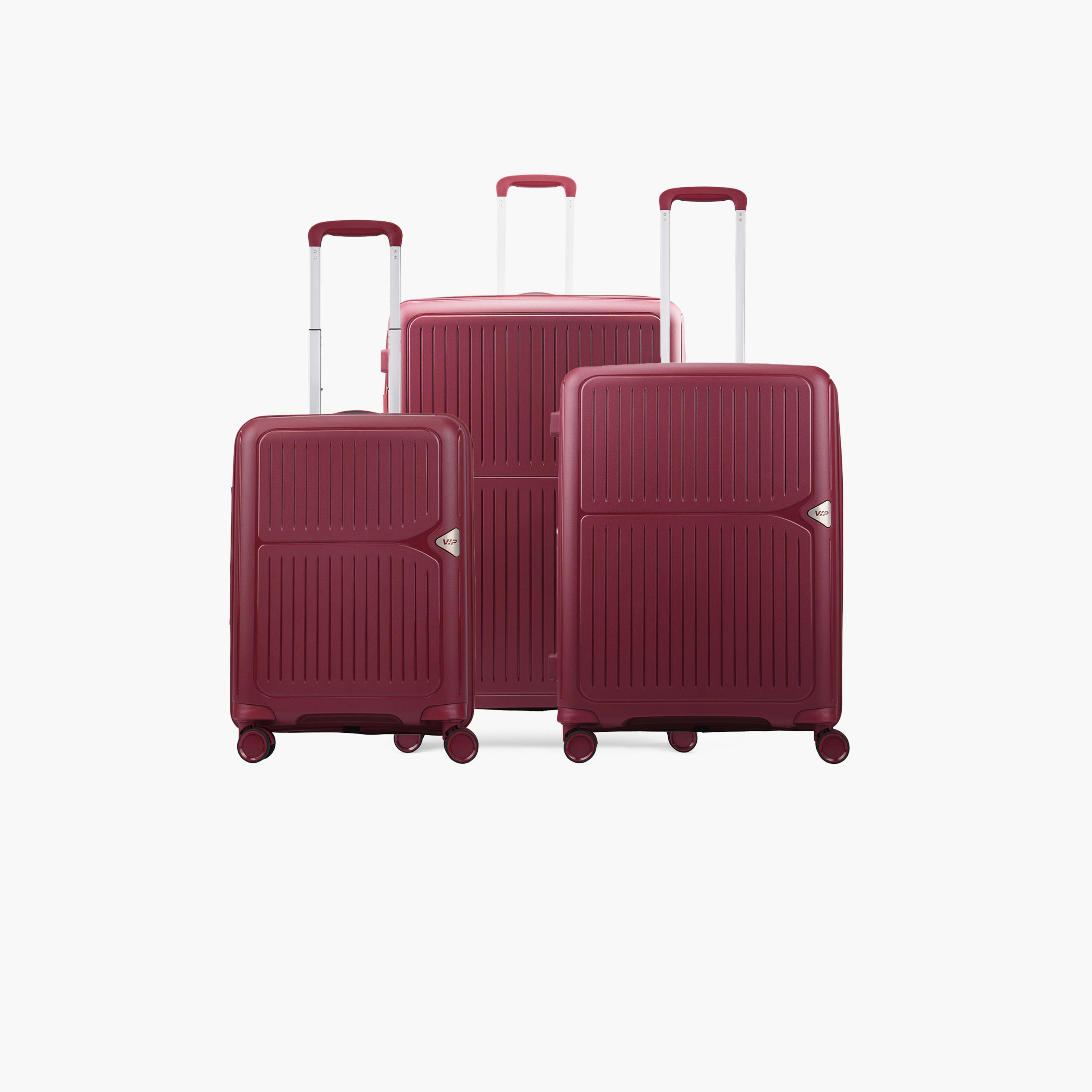 VIP  Locus Max Set Of 3 Polycarbonate with ABS Hard Sided 4-Wheeler Spinner Trolley Bag with TSA Lock-travel-luggagesandbags-luggage-image-1