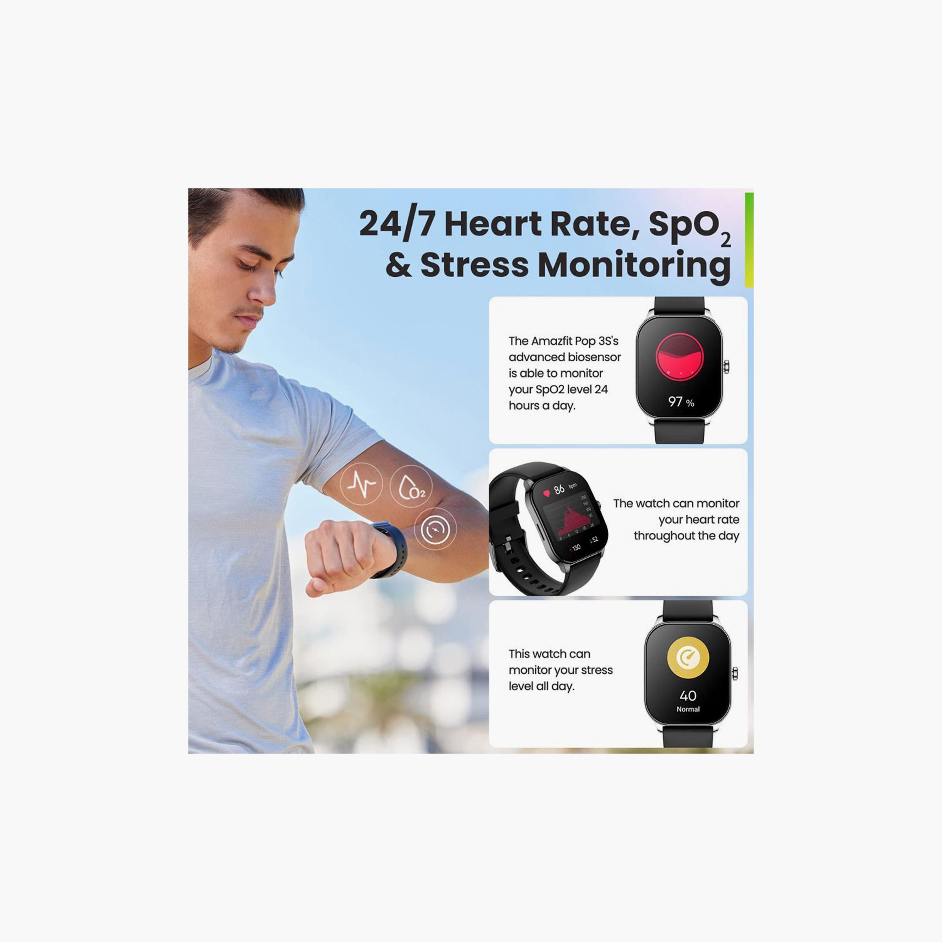 Amazfit Smart Watch Pop 3S - Black-electronics-smartwatches-image-4