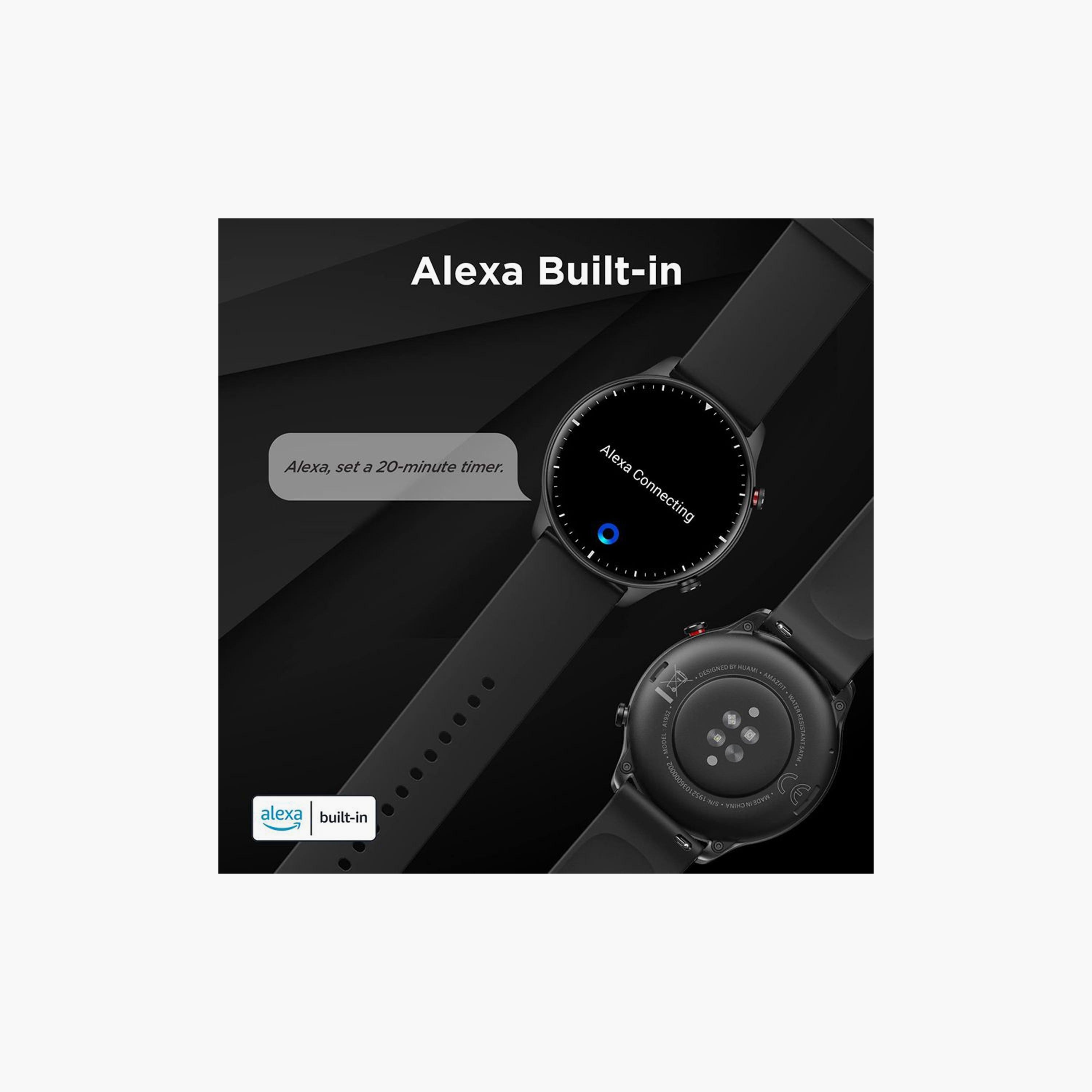 Amazfit Smart Watch GTR 2 - Thunder Black-electronics-smartwatches-image-1