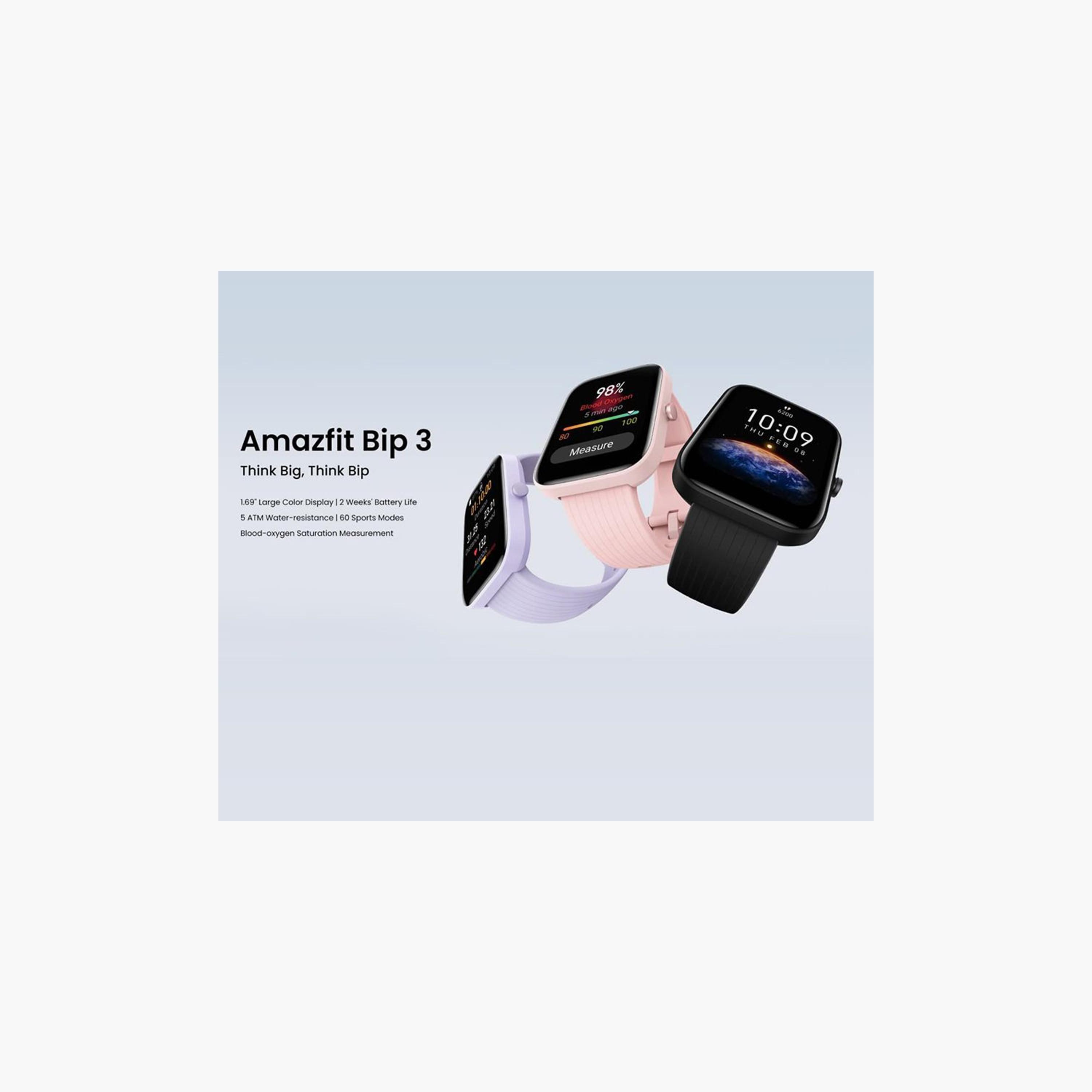 Amazfit Smart Watch Bip 3 - Pink-electronics-smartwatches-image-2