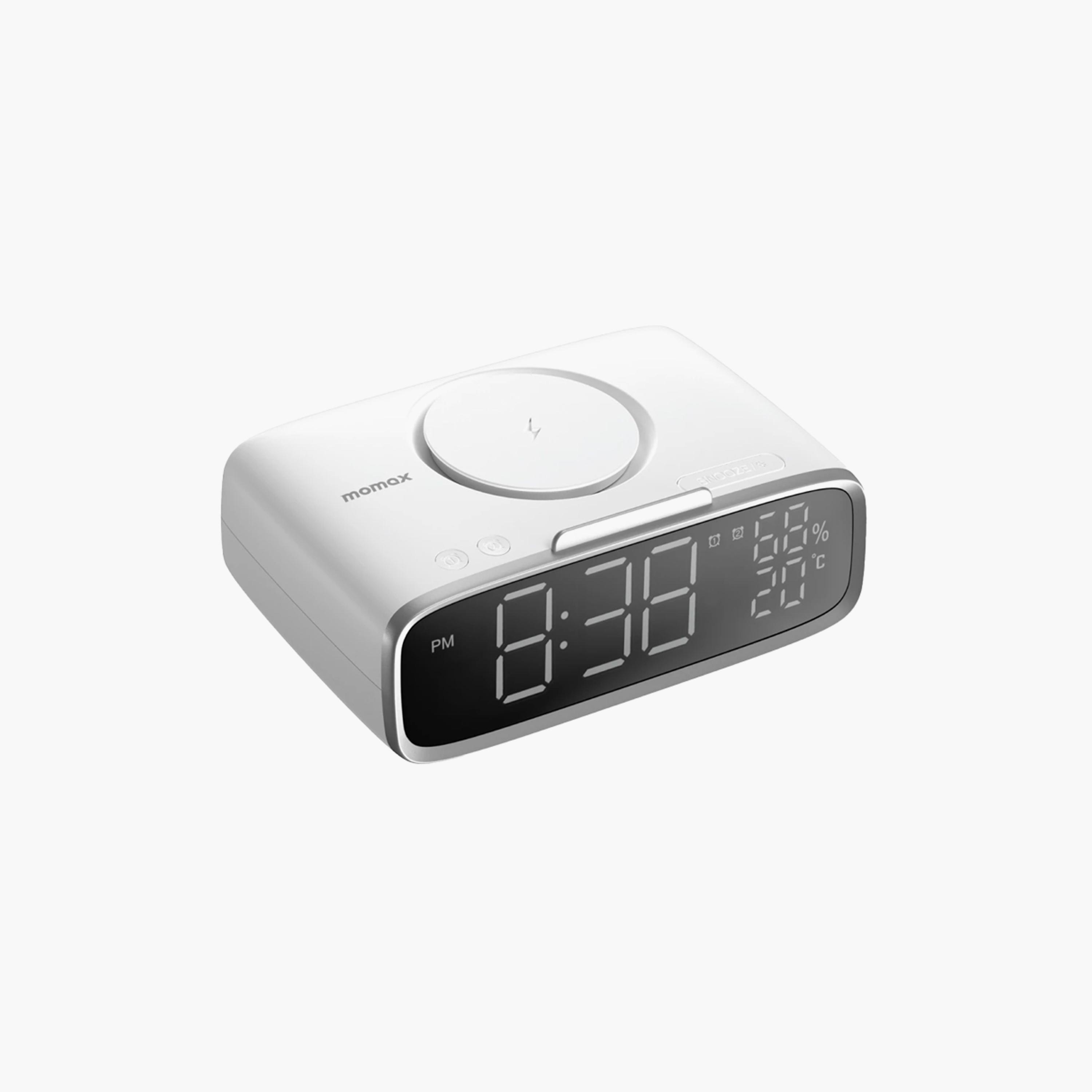 Momax Speaker Alarm Clock with Wireless Charging 15W - White | QC5W-electronics-speakers-image-2