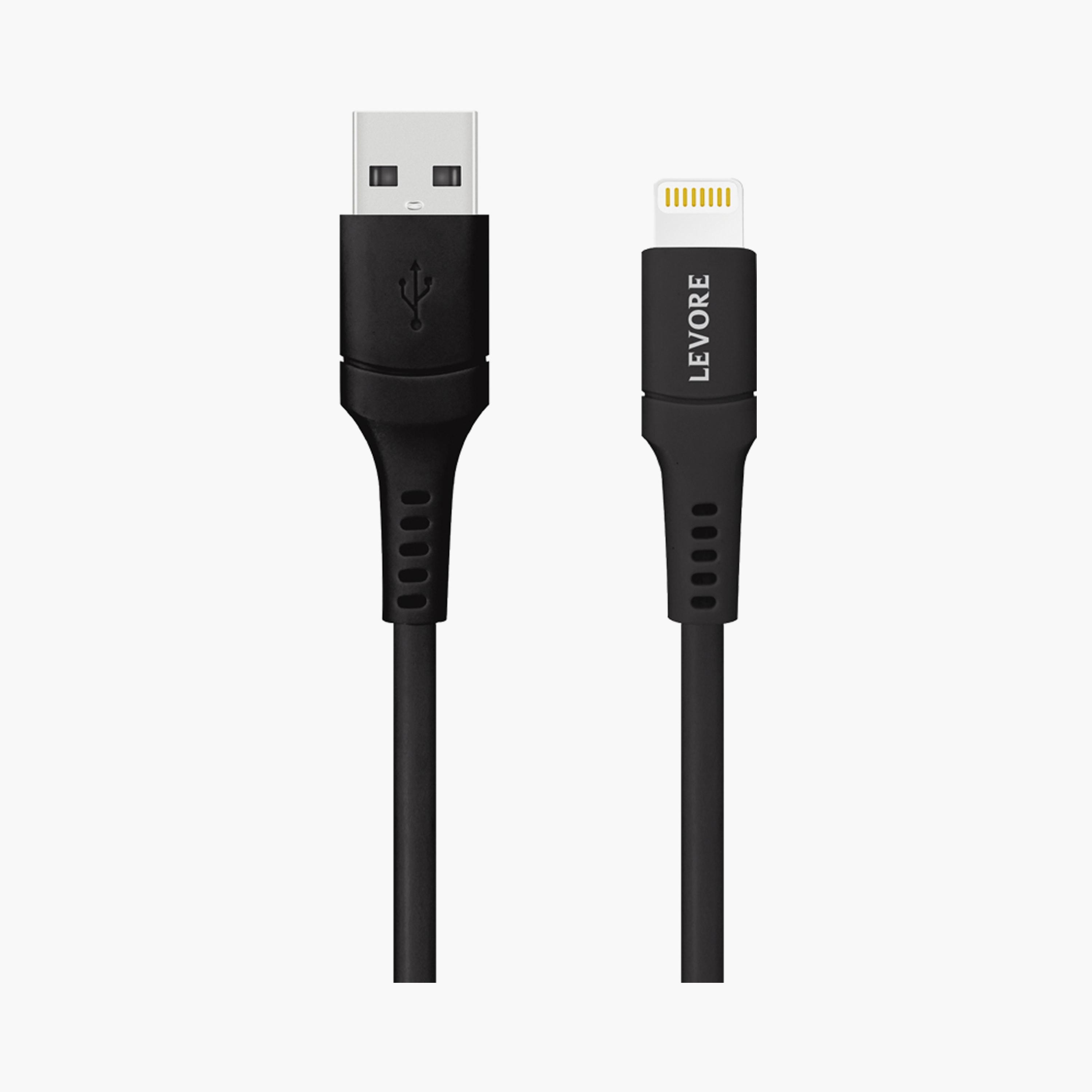 Levore USB to Lightning Cable MFI Certified TPE 1m - Black | LC1111-BK-electronics-portabledevices-image-1