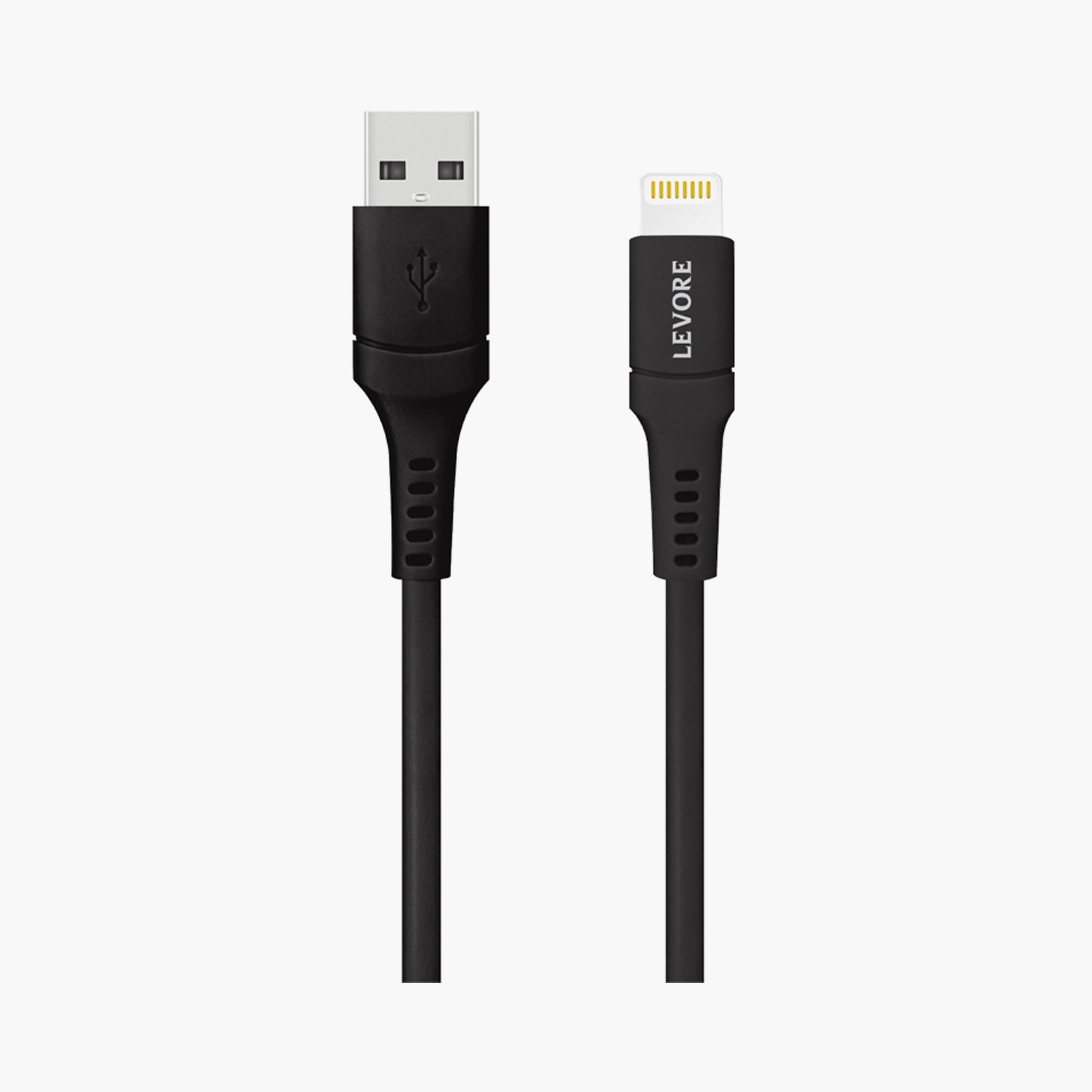 Levore USB to Lightning Cable MFI Certified TPE 1.8m - Black | LC1121-BK-electronics-portabledevices-image-1