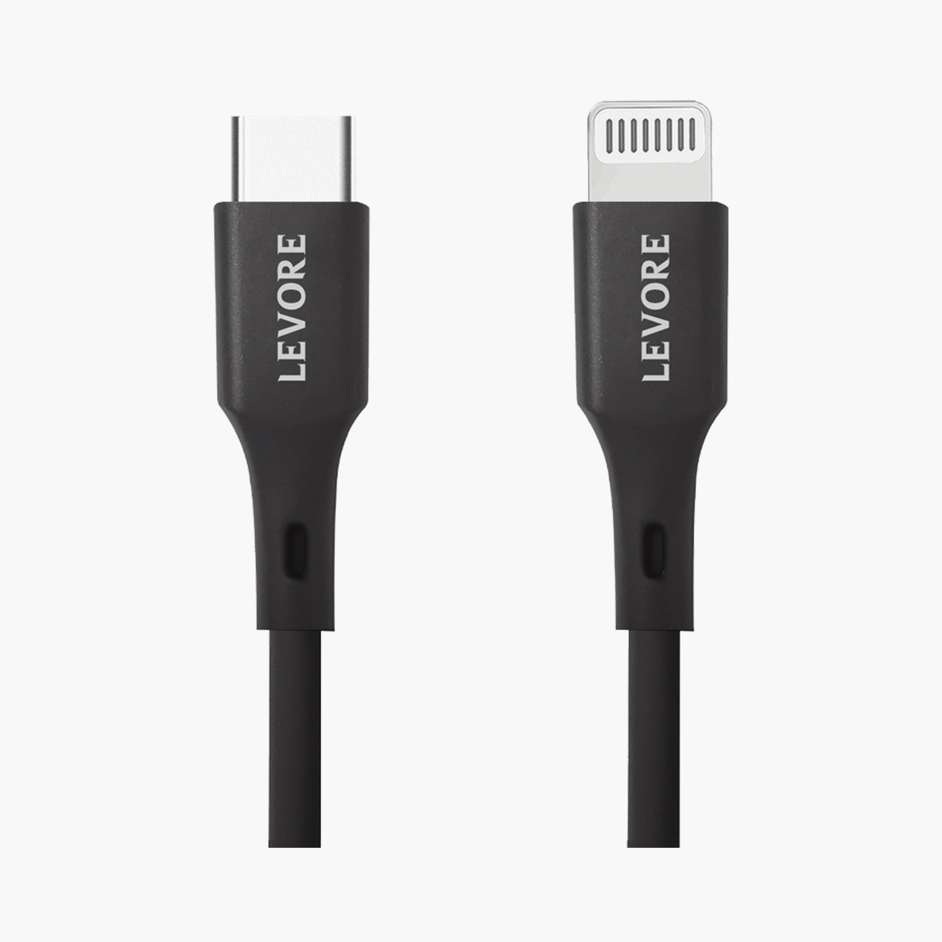 Levore USB-C to Lightning Cable MFI Certified TPE 1.8M - Black | LC4121-BK-electronics-portabledevices-image-1