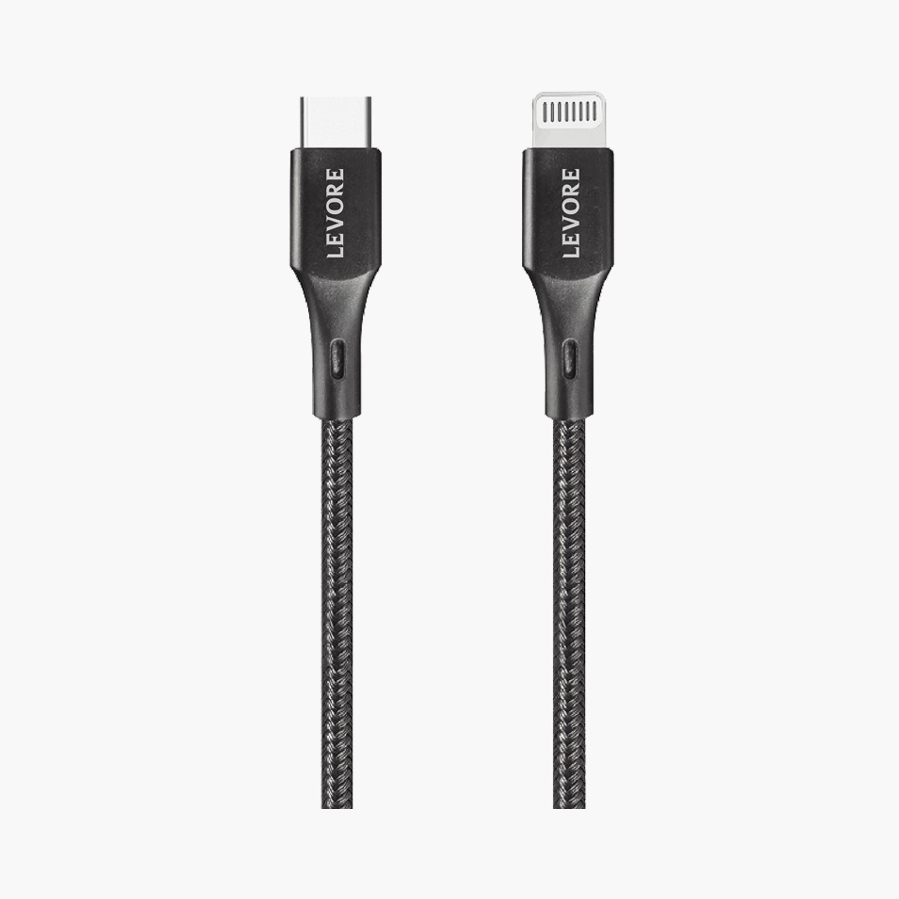 Levore USB-C to Lightning Nylon Cable MFI Certified 1.8M - Black | LC4222-BK-electronics-portabledevices-image-1