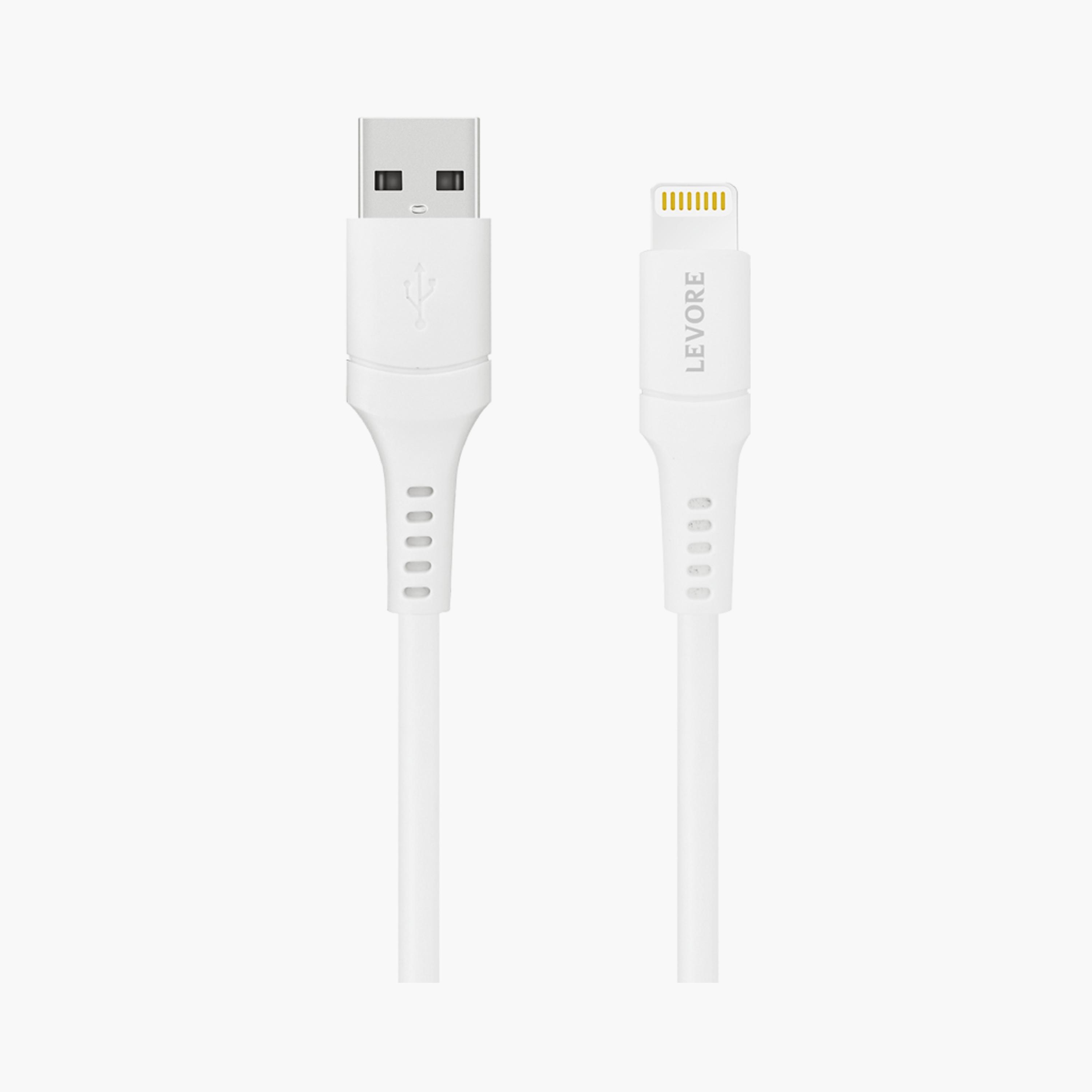 Levore USB to Lightning Cable MFI Certified TPE 1m - White | LC1111-WH-electronics-portabledevices-image-1