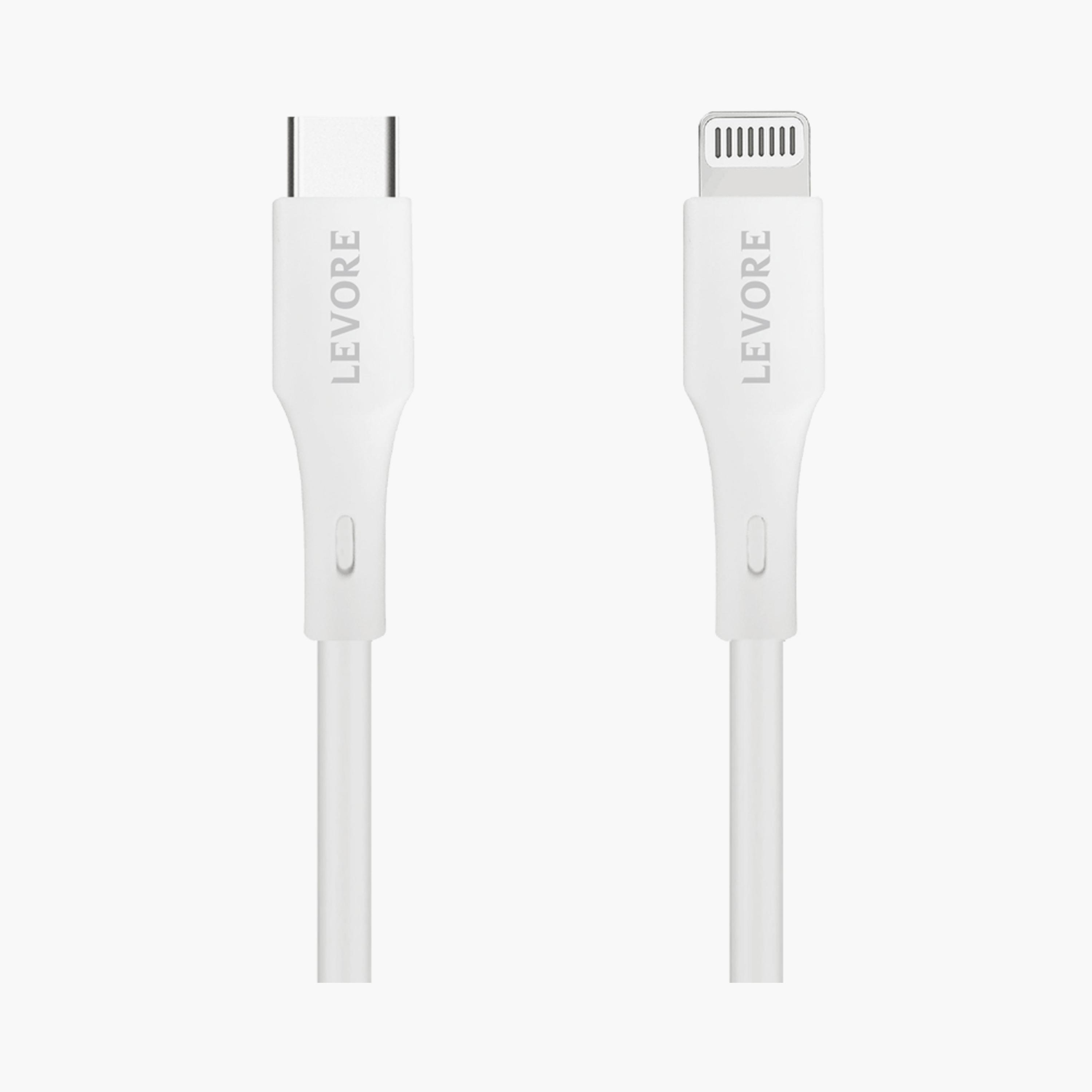 Levore USB-C to Lightning Cable MFI Certified TPE 1m - White | LC4111-WH-electronics-portabledevices-image-1